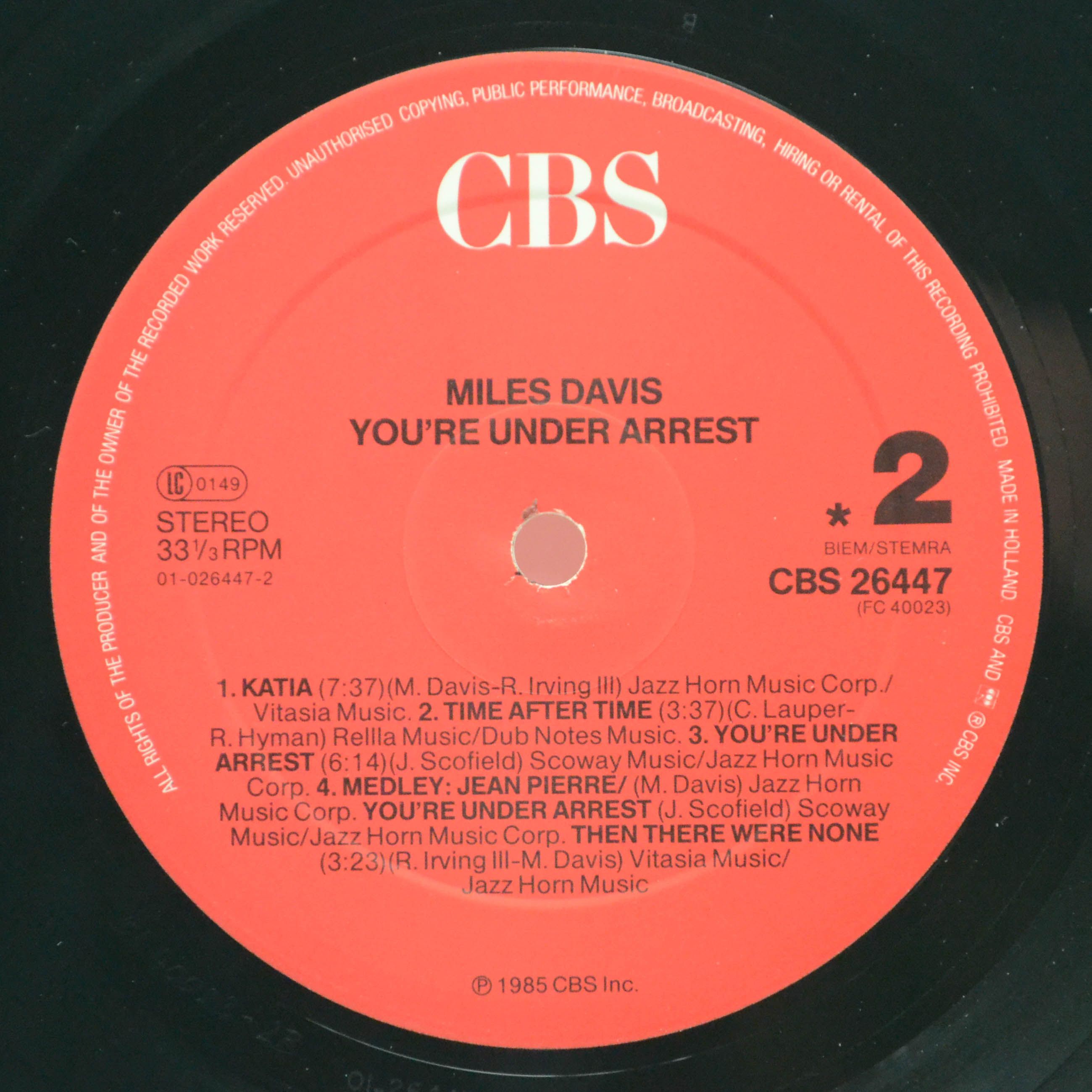 Miles Davis — You're Under Arrest, 1985