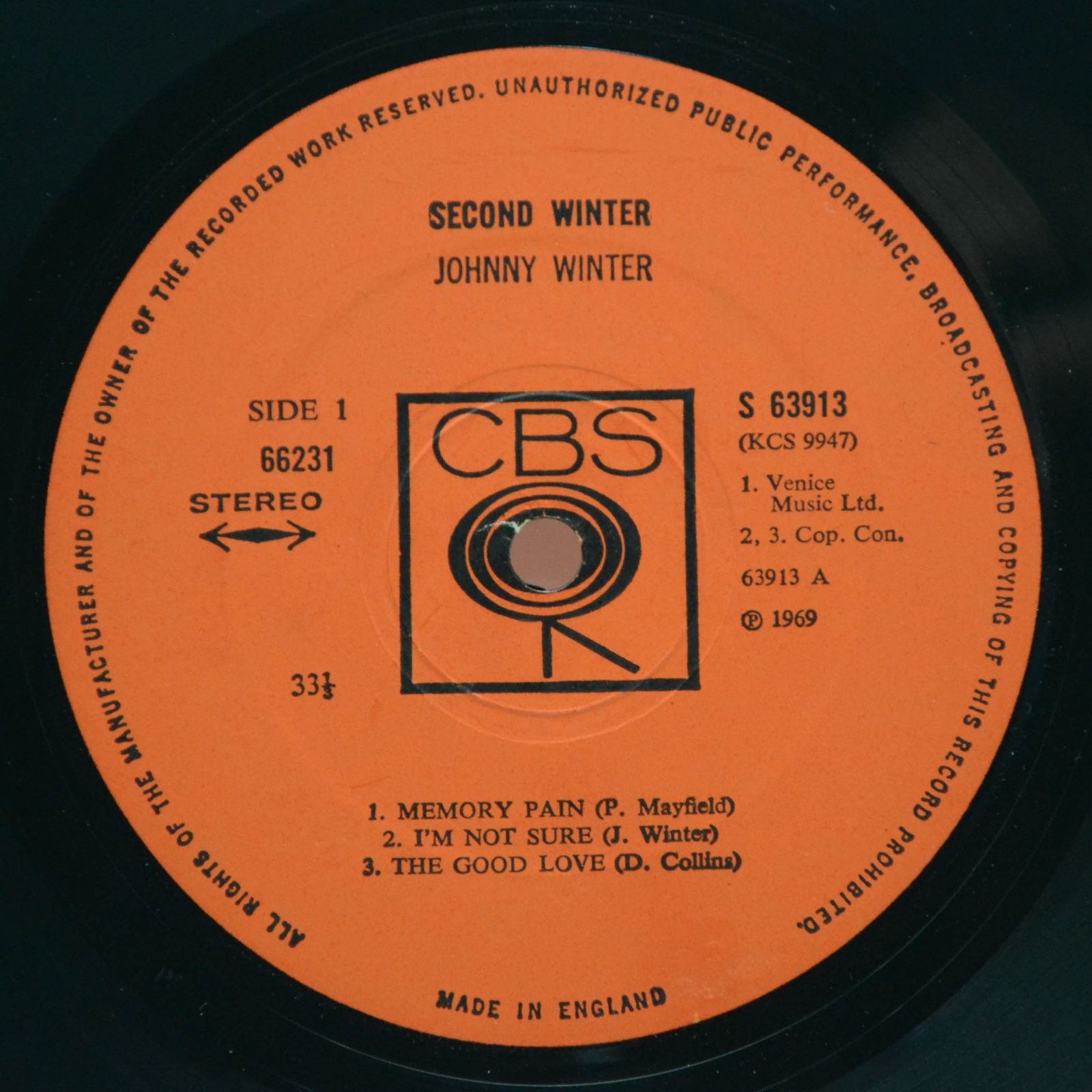 Johnny Winter — Second Winter (2LP, UK), 1969