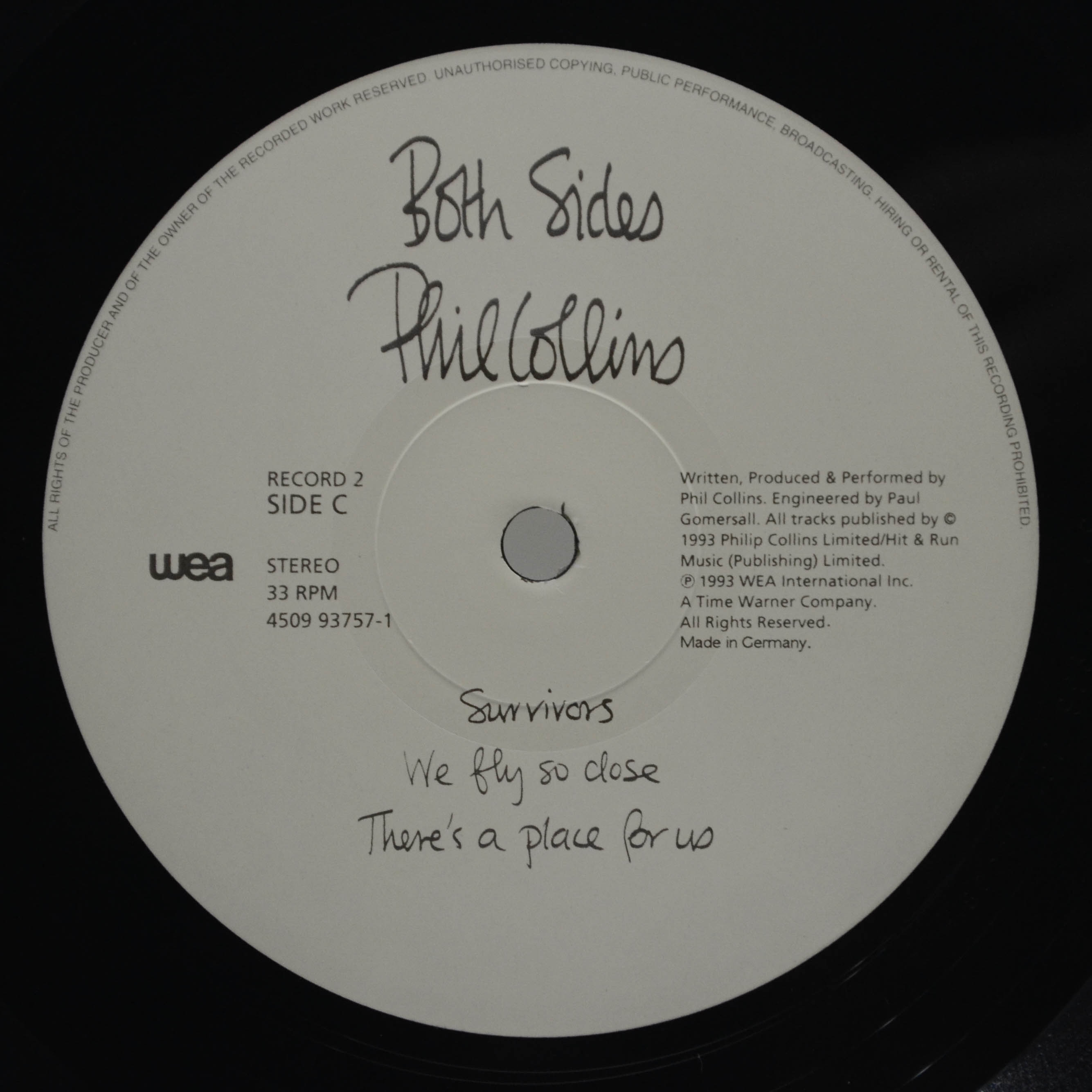 Phil Collins — Both Sides (2LP), 1993