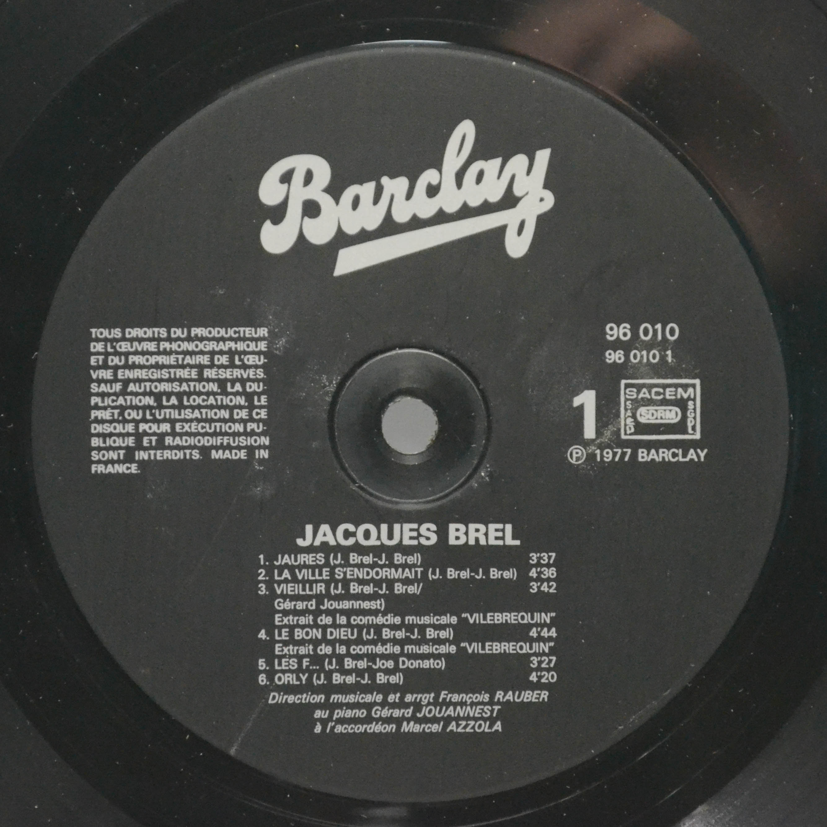 Jacques Brel — Brel (1-st, France), 1977