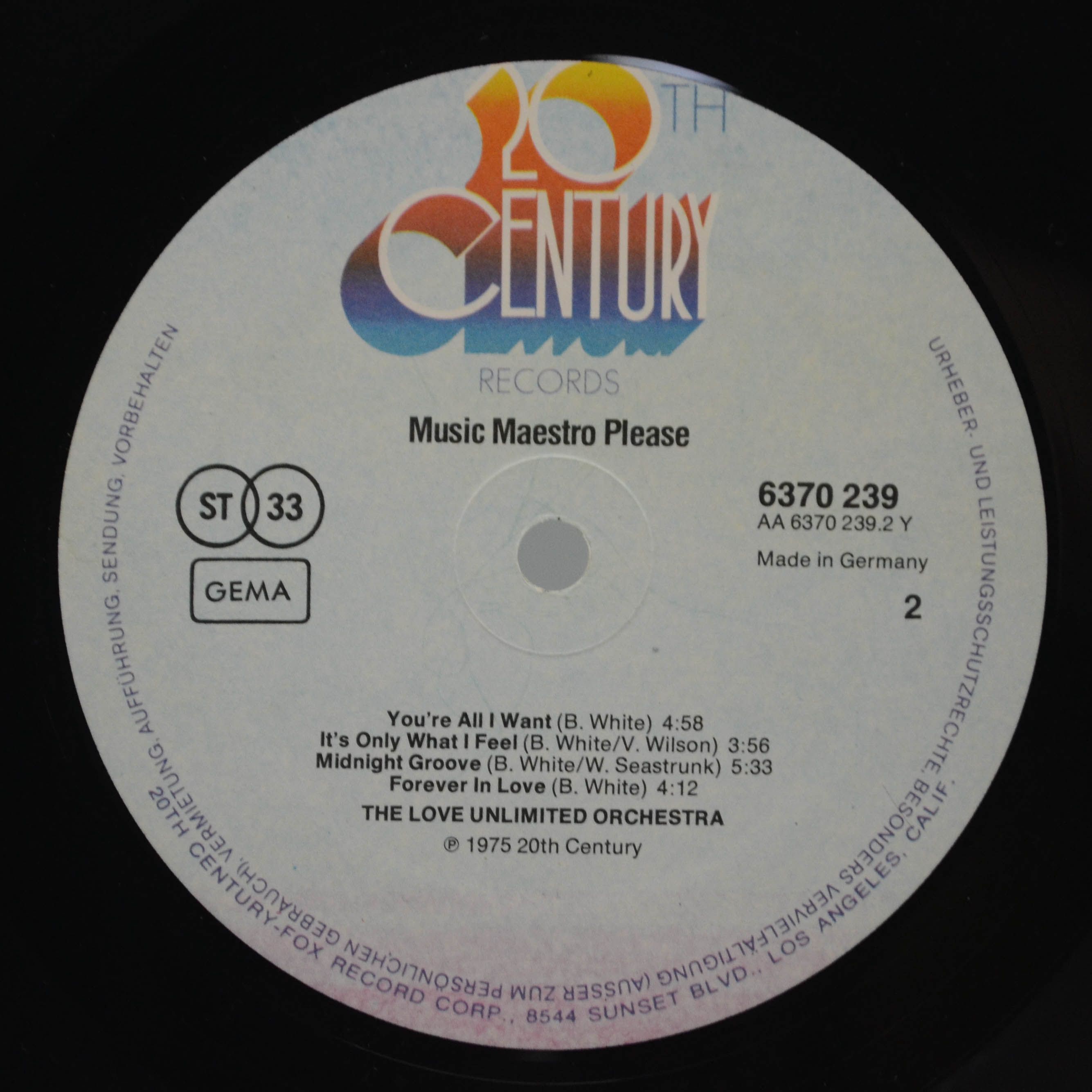 Love Unlimited Orchestra — Music Maestro Please, 1975