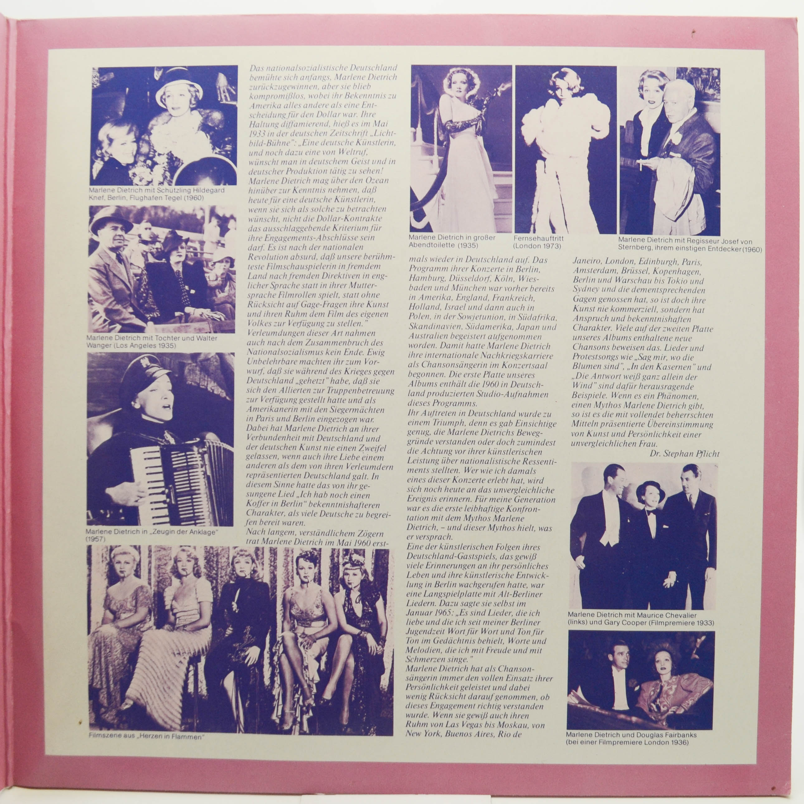 Marlene Dietrich — Mythos Marlene Dietrich (2LP), 1978