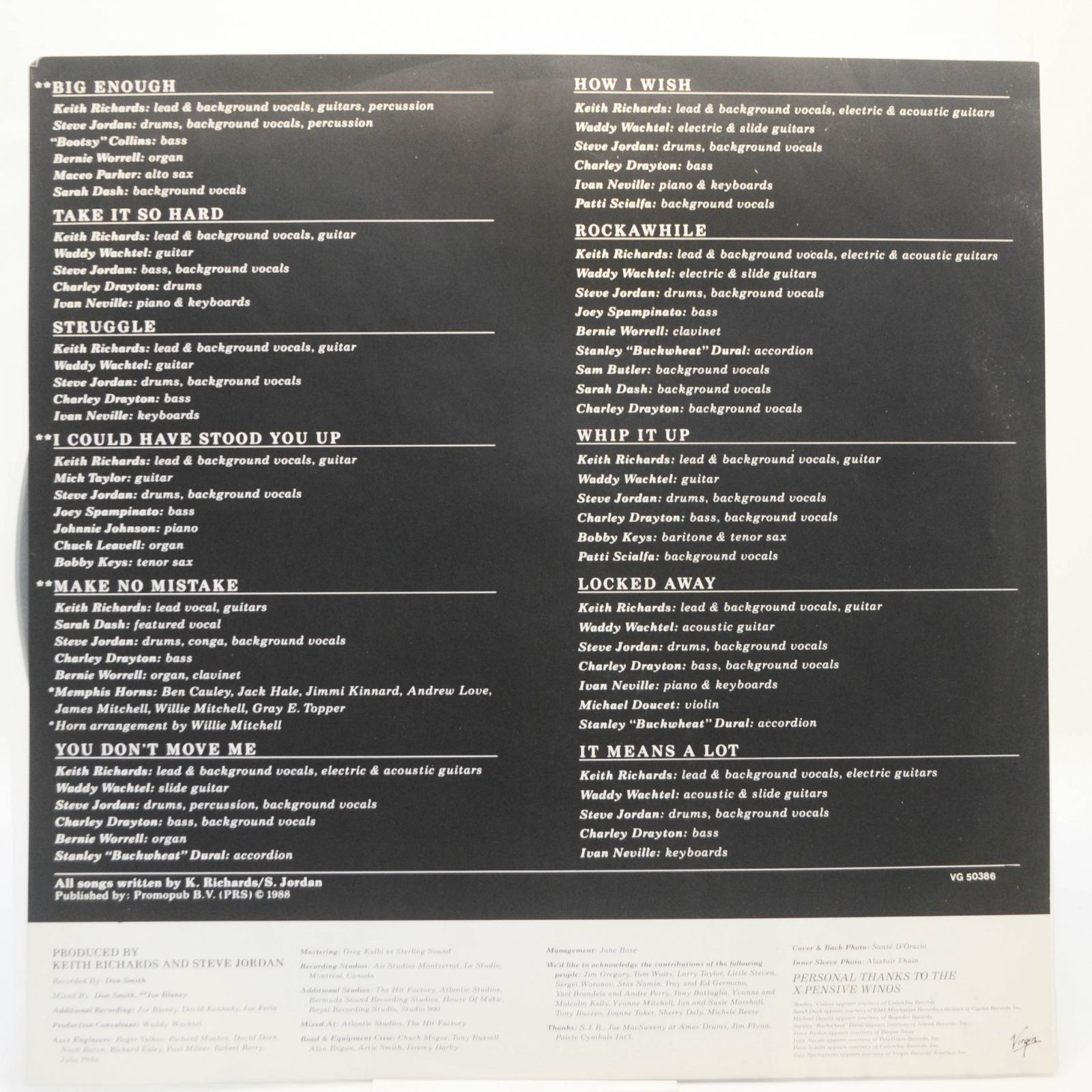 Keith Richards — Talk Is Cheap, 1988