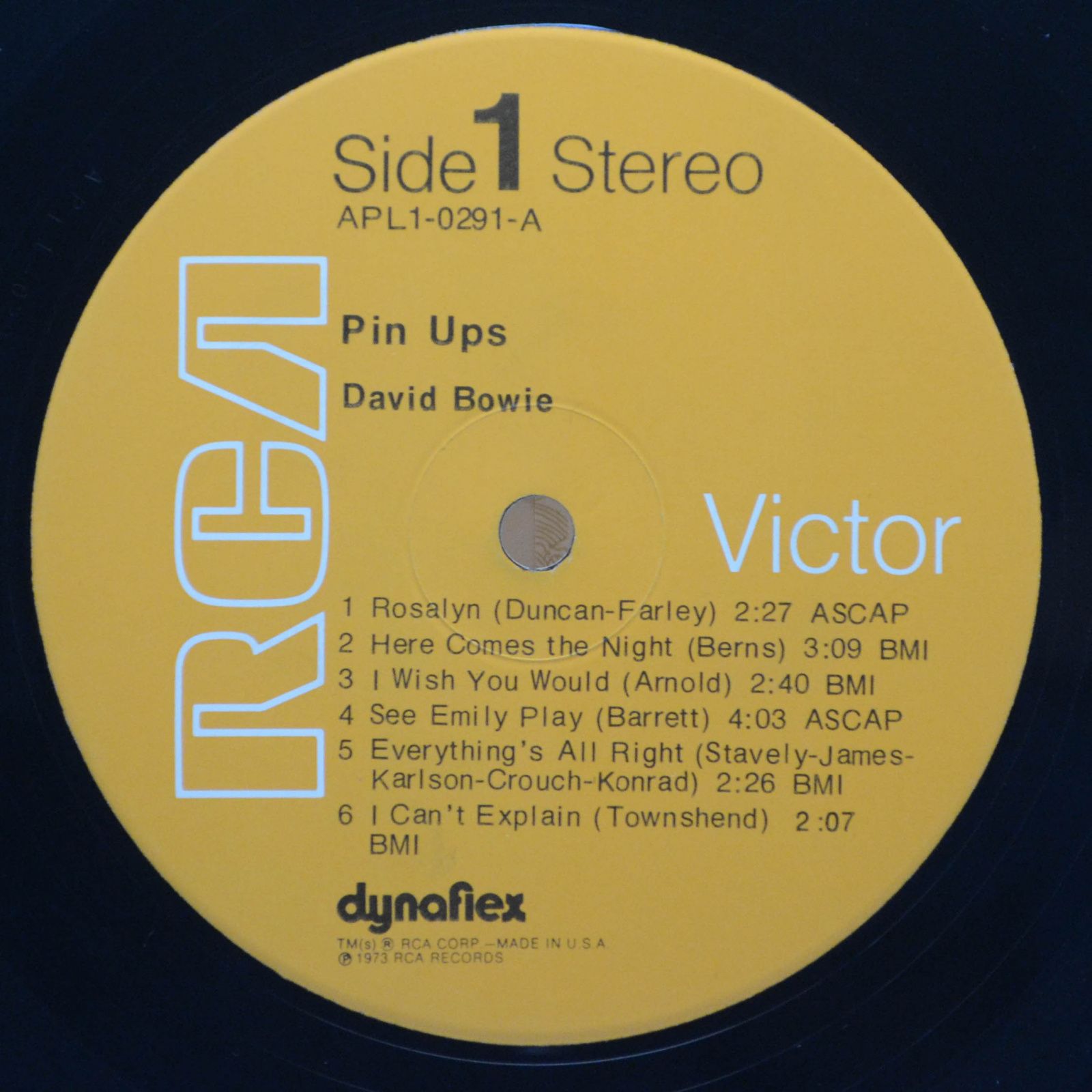 Bowie — Pinups, 1973