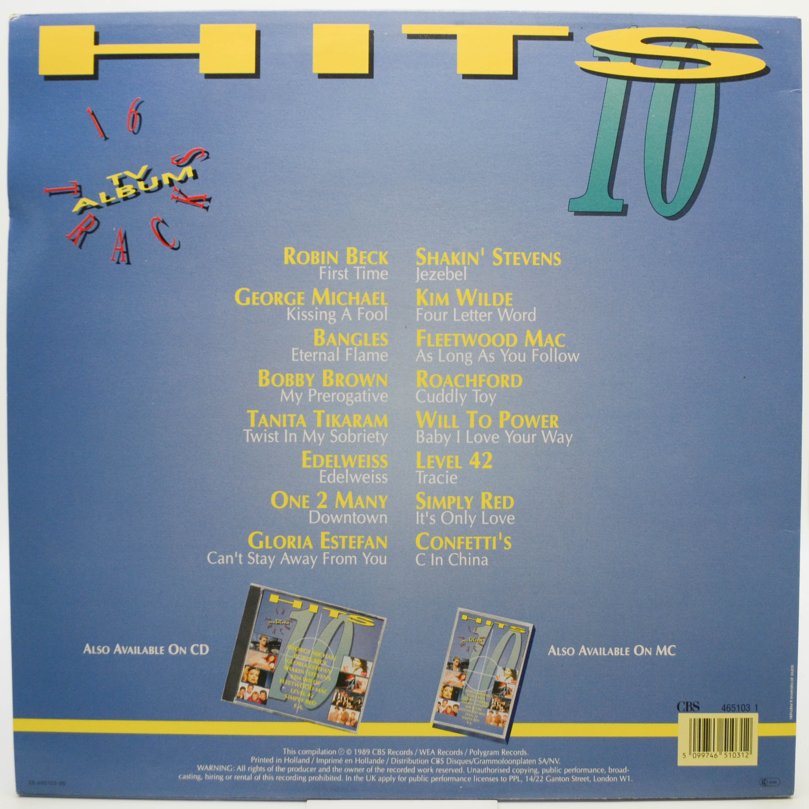 Various — Hits 10, 1989