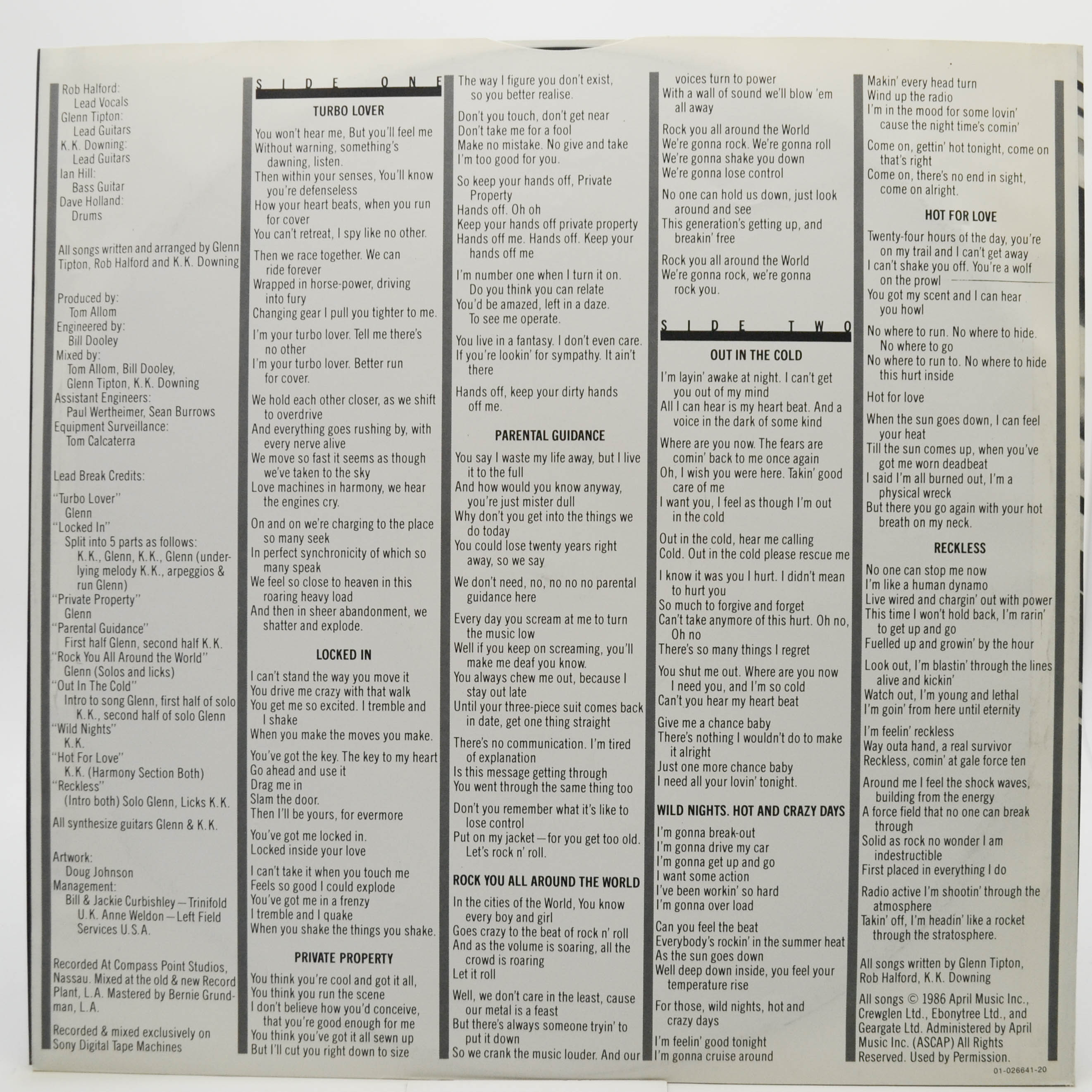 Judas Priest — Turbo, 1986