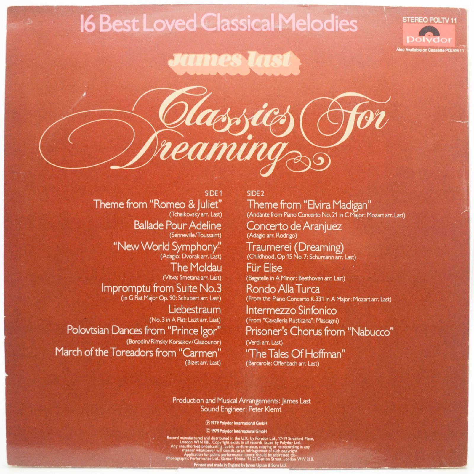 James Last — Classics For Dreaming, 1979