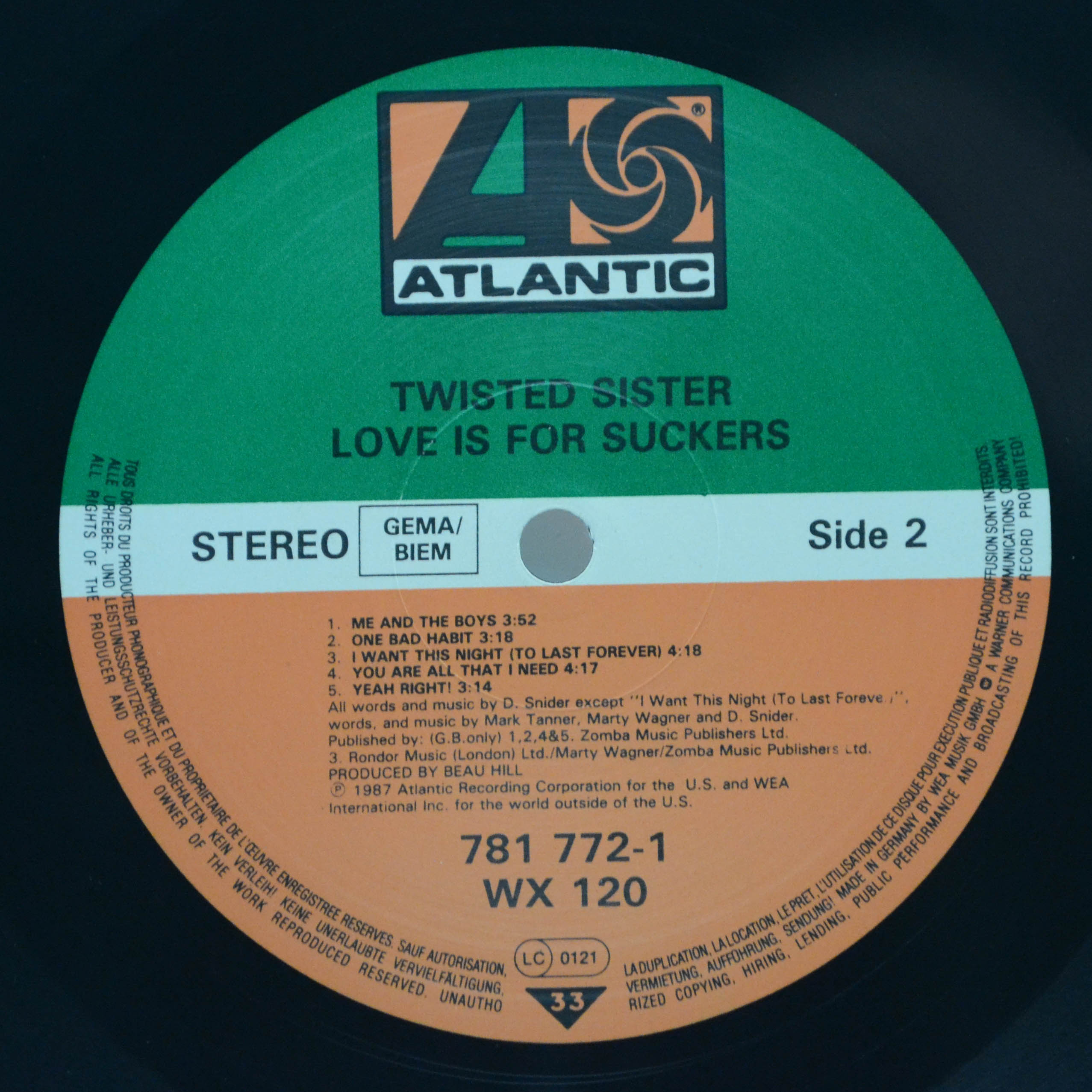 Twisted Sister — Love Is For Suckers, 1987