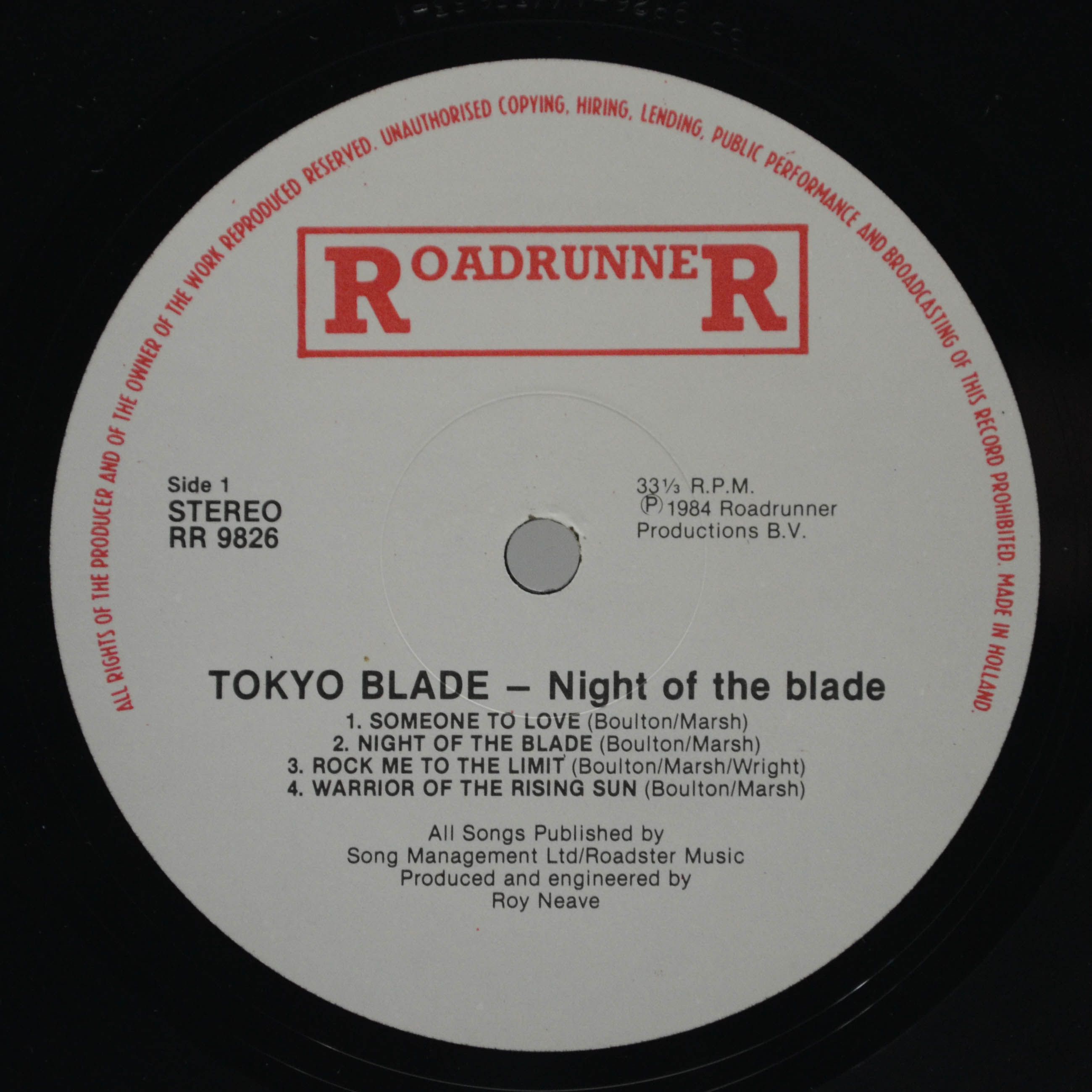 Tokyo Blade — Night Of The Blade, 1984