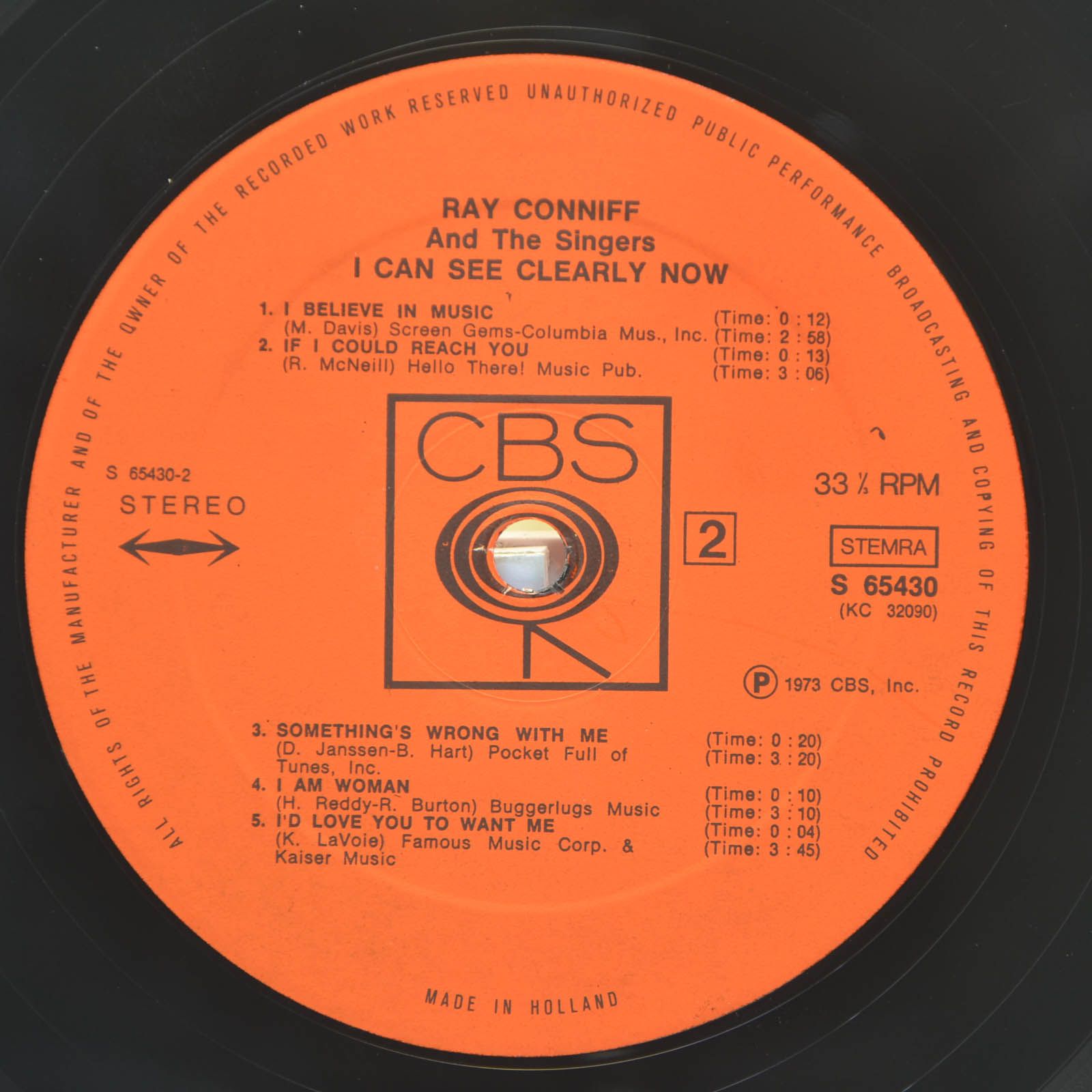 Ray Conniff — I Can See Clearly Now, 1973