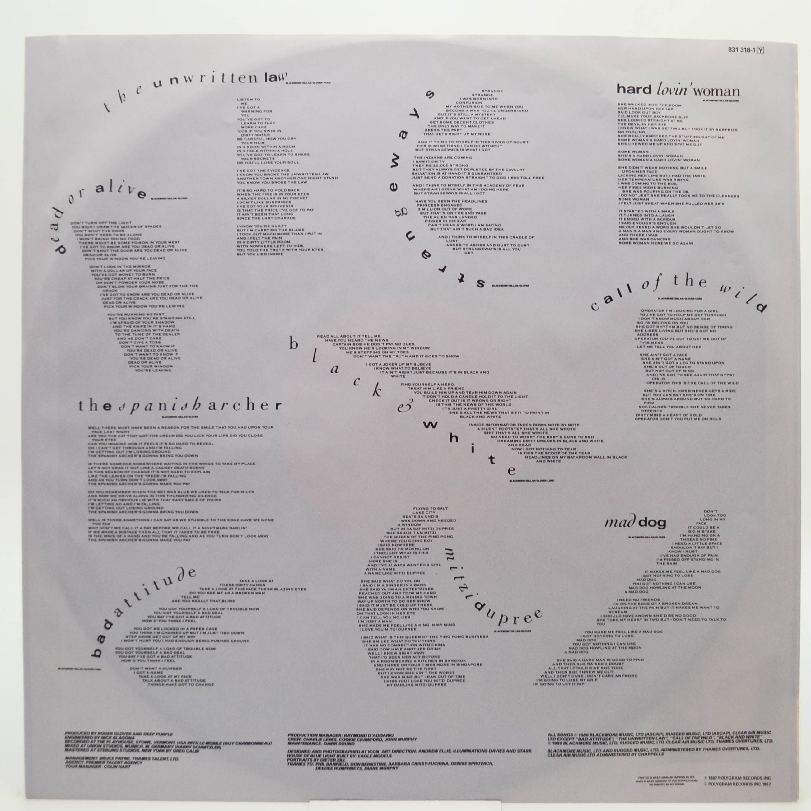 Deep Purple — The House Of Blue Light, 1987