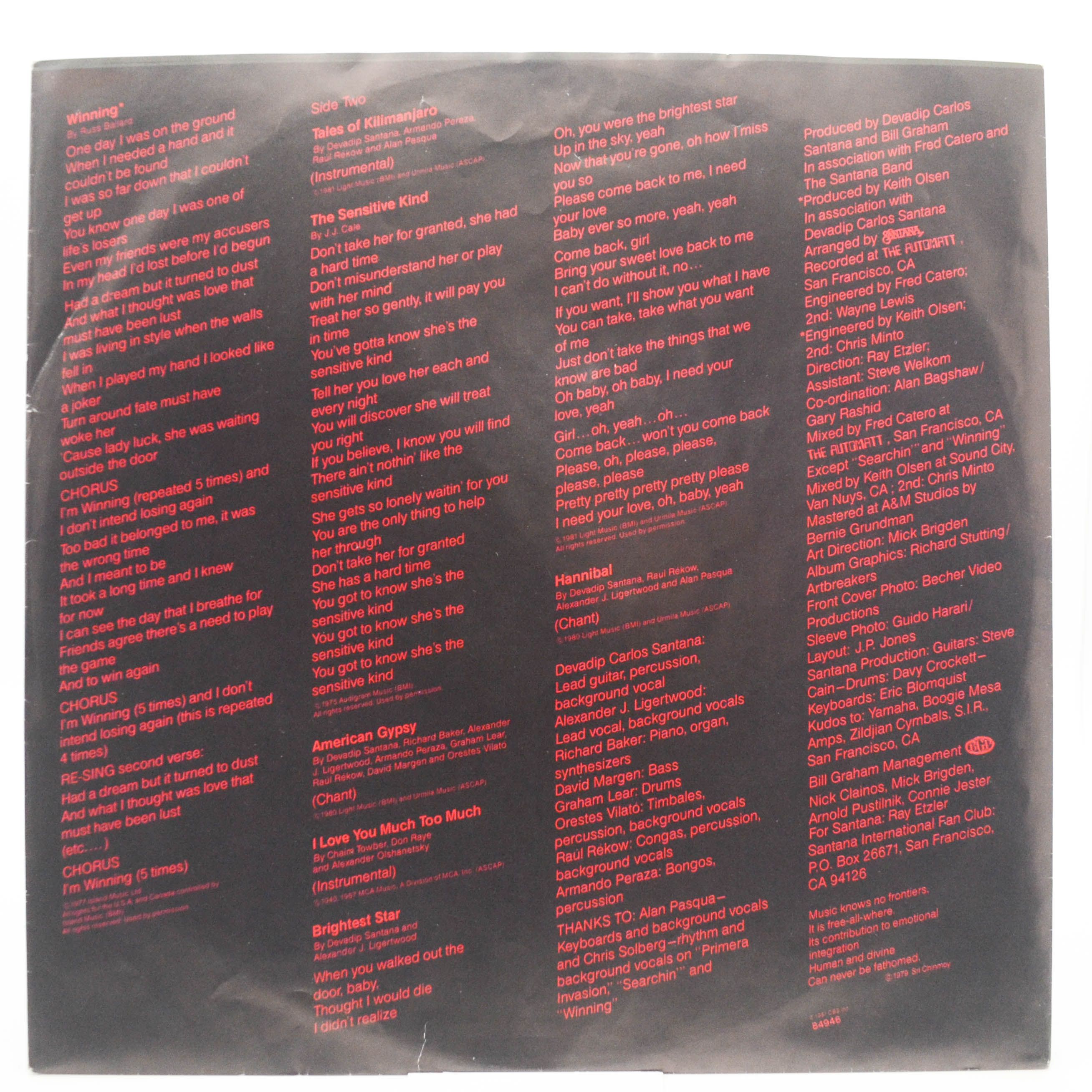 Santana — Zebop!, 1981