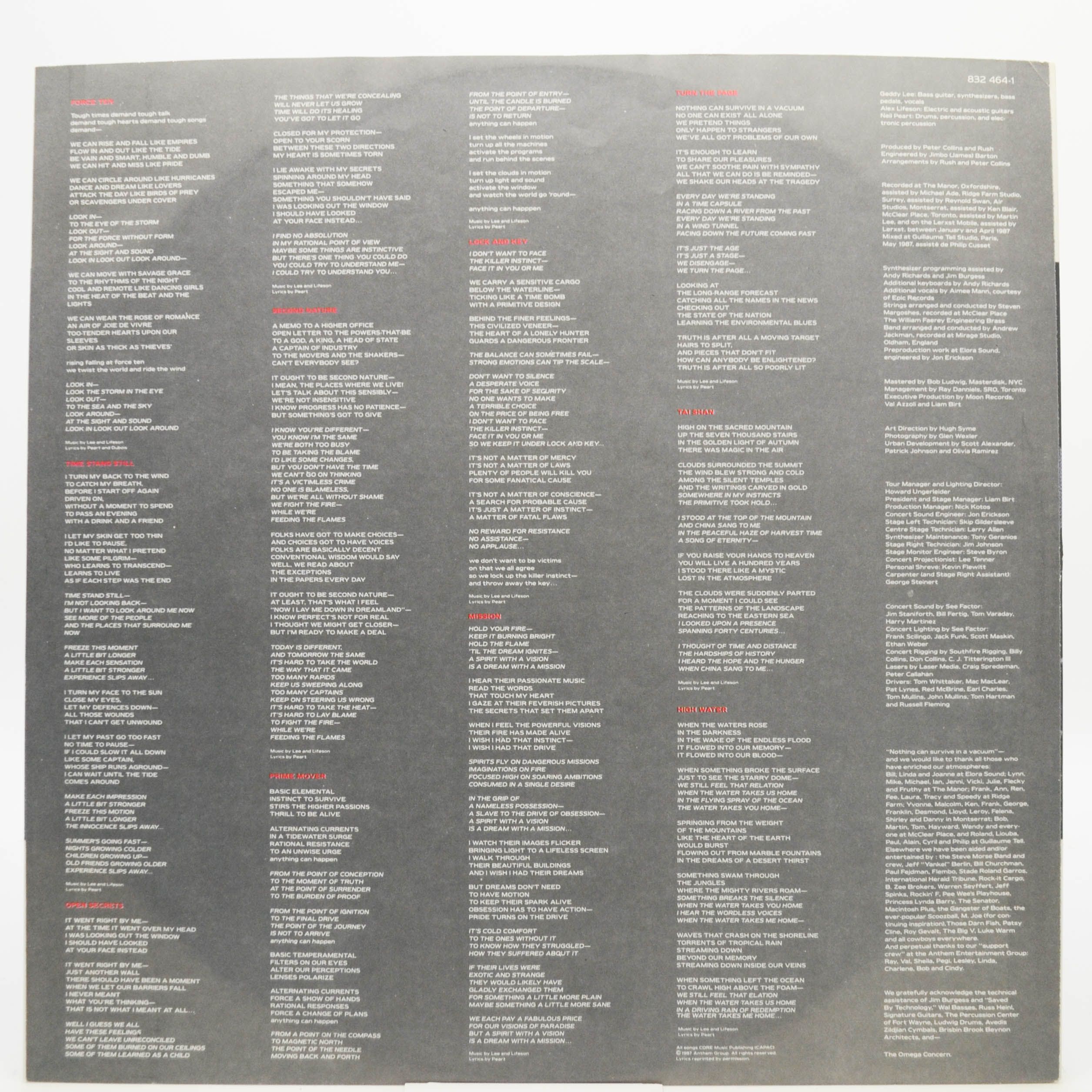 Rush — Hold Your Fire, 1987