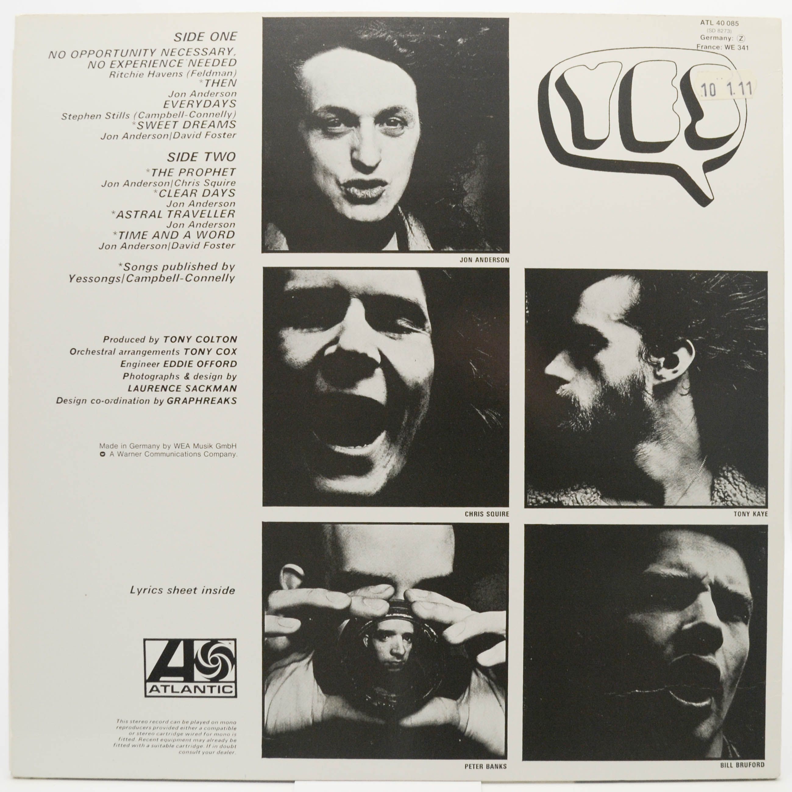 Yes — Time And A Word, 1970