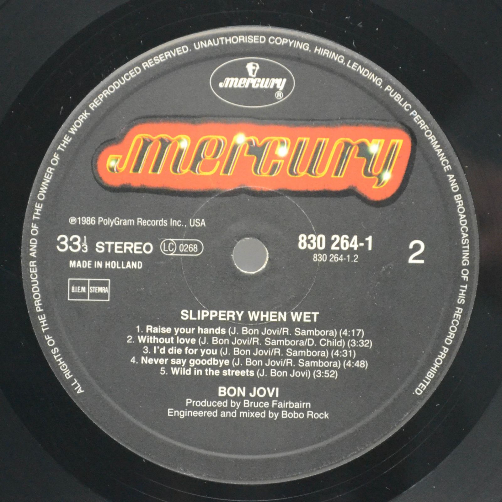 Bon Jovi — Slippery When Wet, 1986