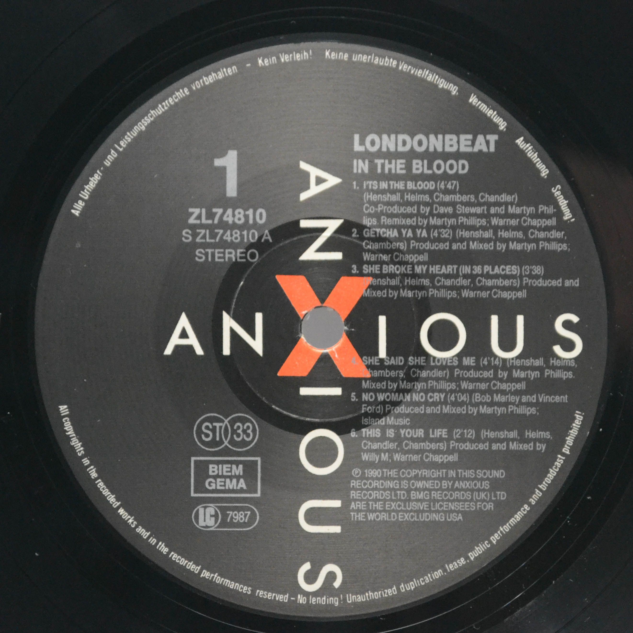 Londonbeat — In The Blood, 1990