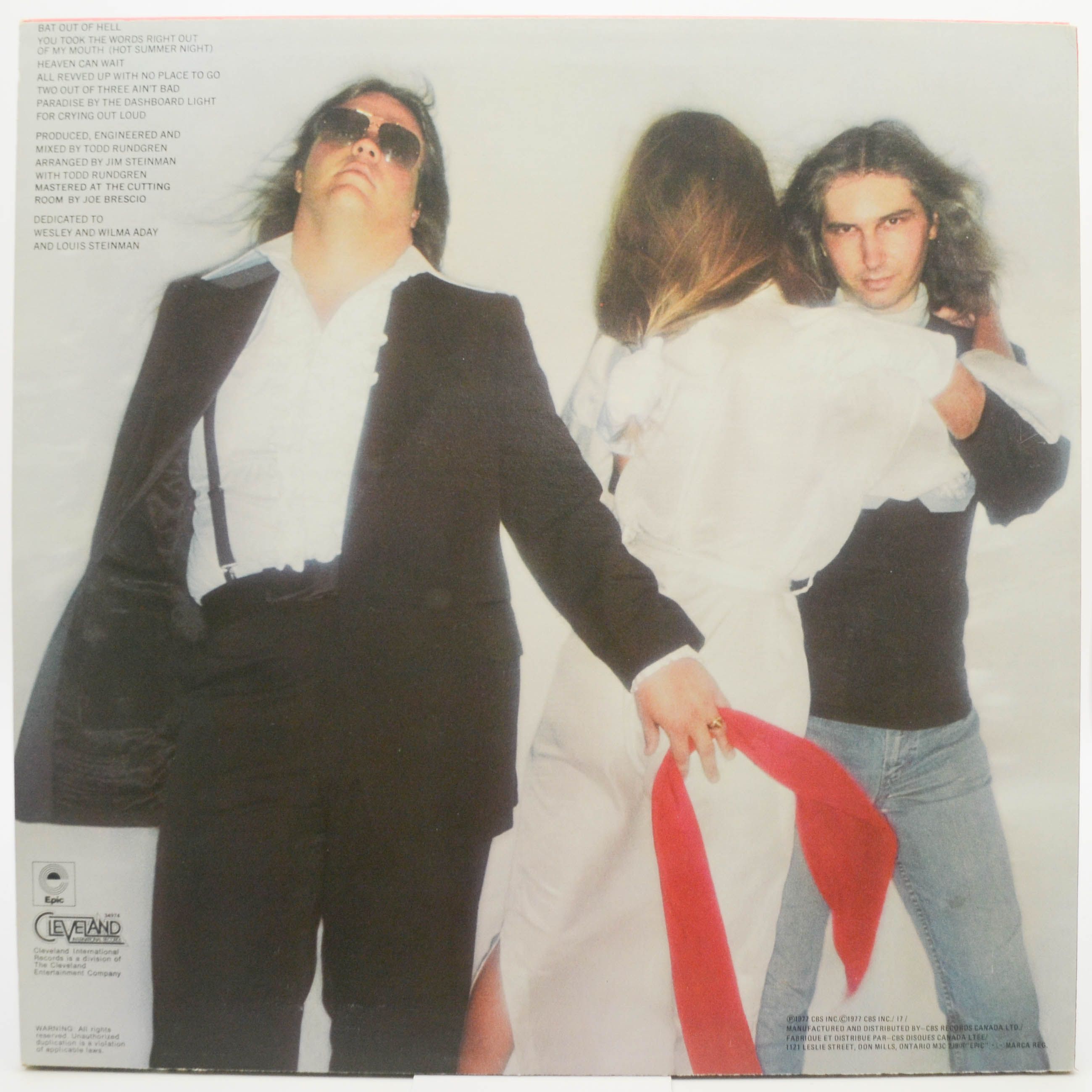 Meat Loaf — Bat Out Of Hell, 1977