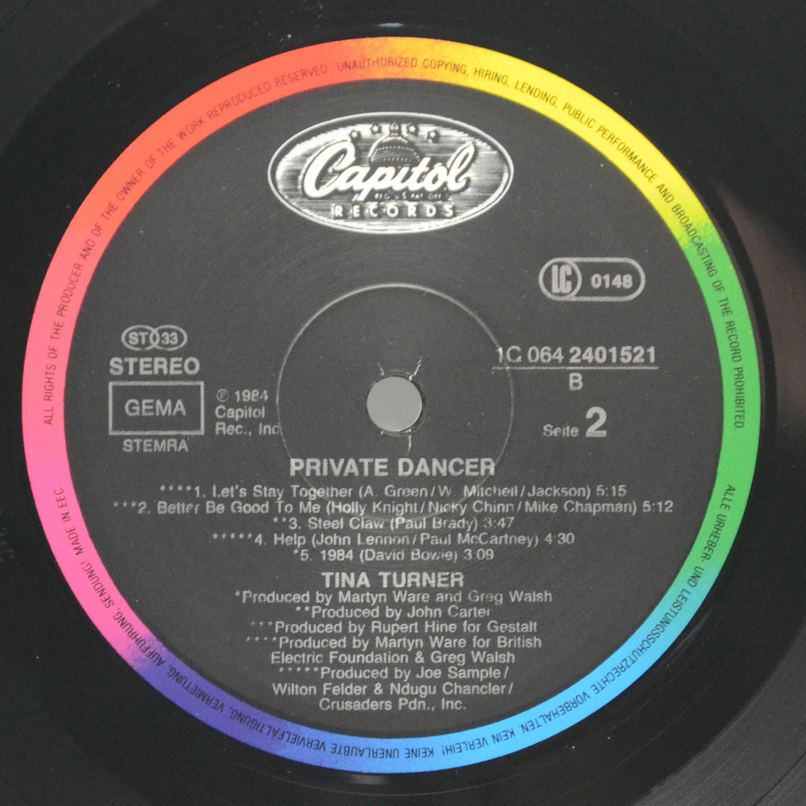 Tina Turner — Private Dancer, 1984