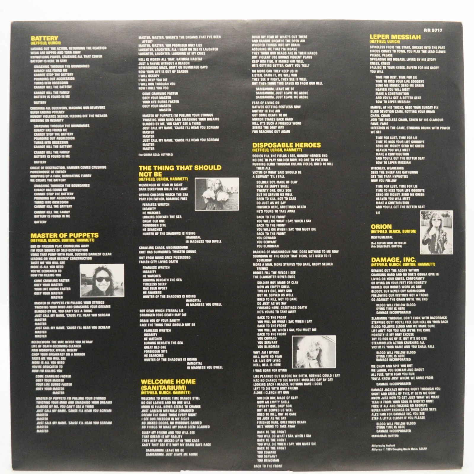 Metallica — Master Of Puppets, 1986