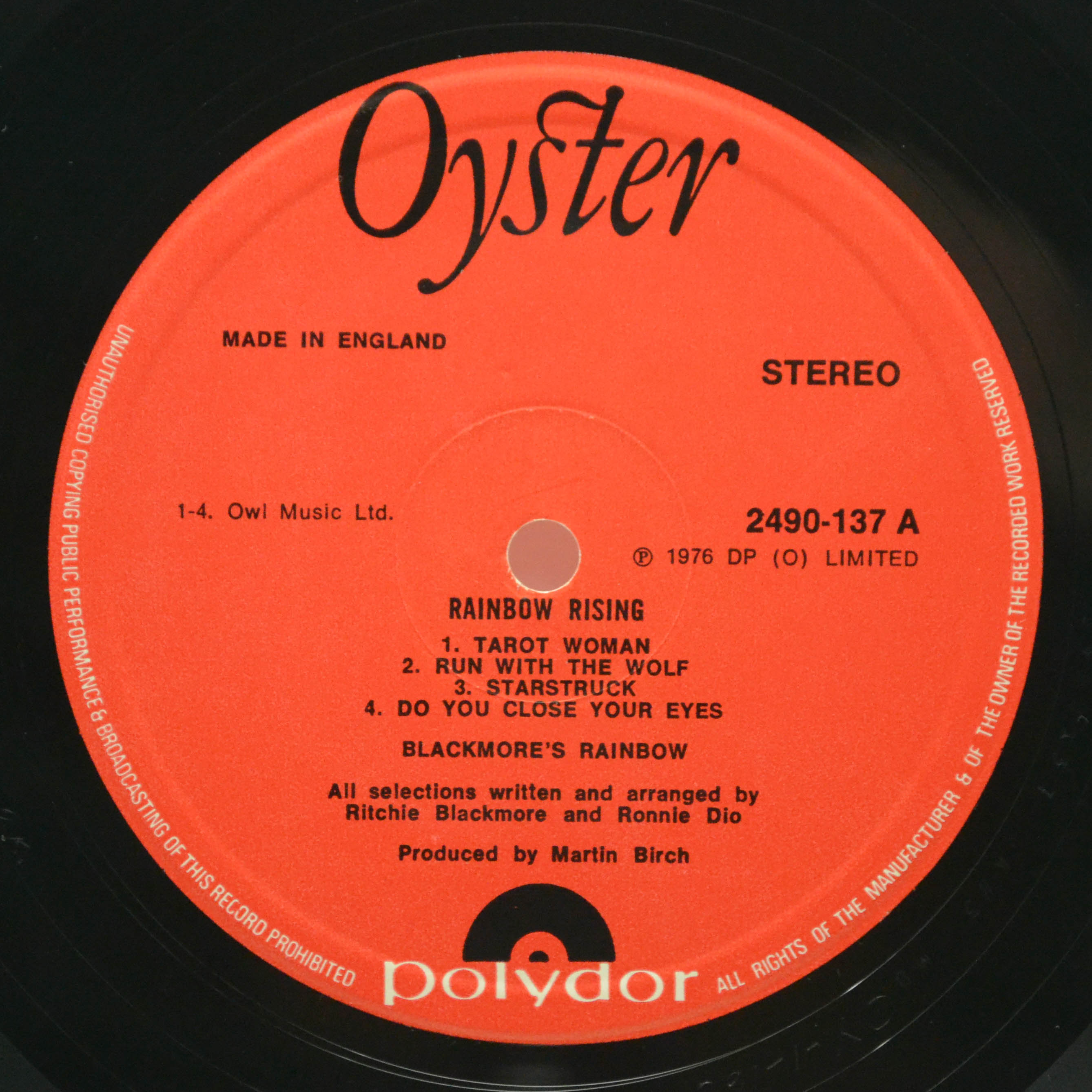 Rainbow — Rainbow Rising (1-st, UK), 1976