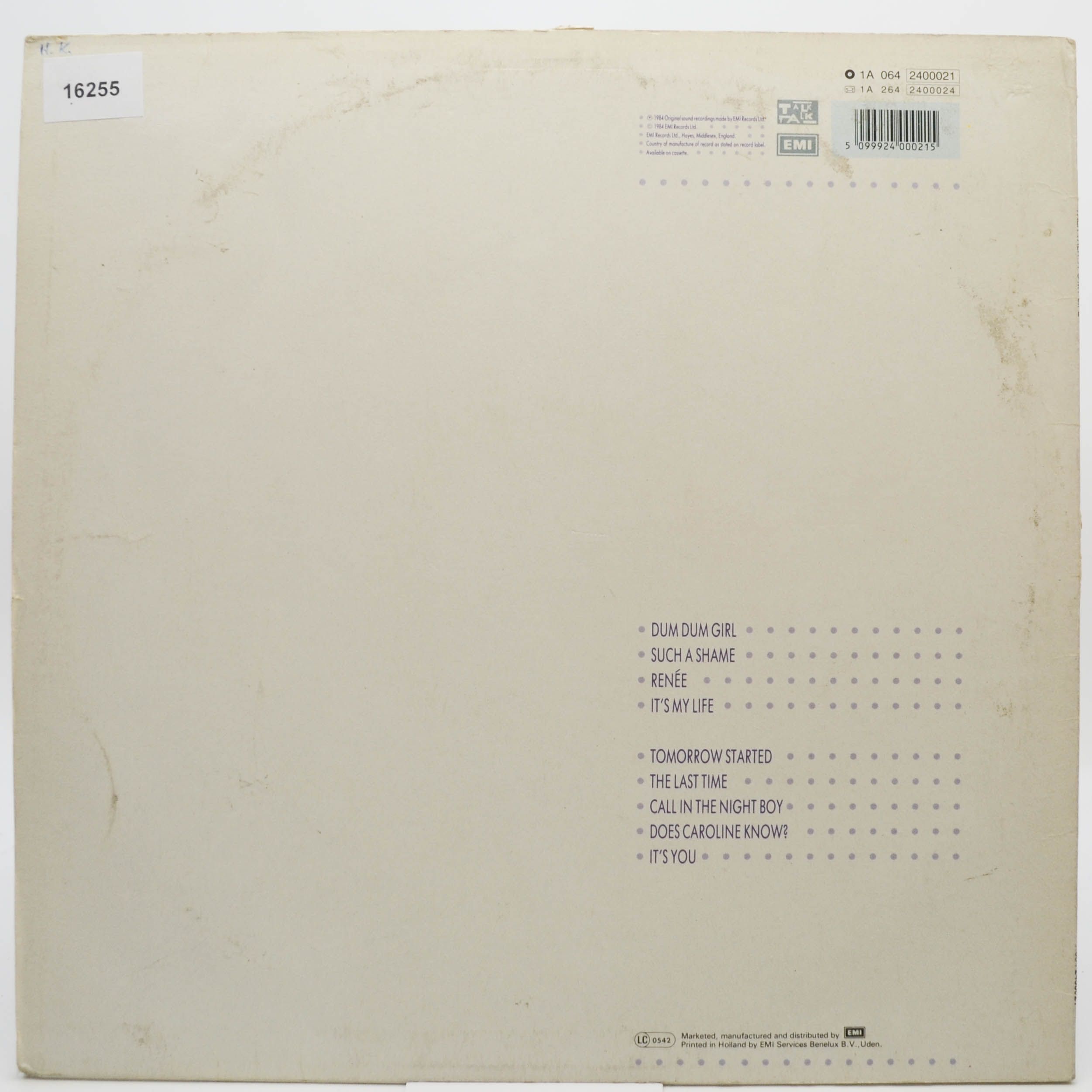 Talk Talk — It's My Life, 1984