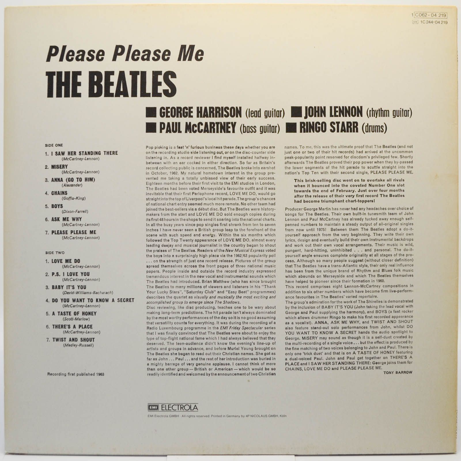Beatles — Please Please Me, 1963