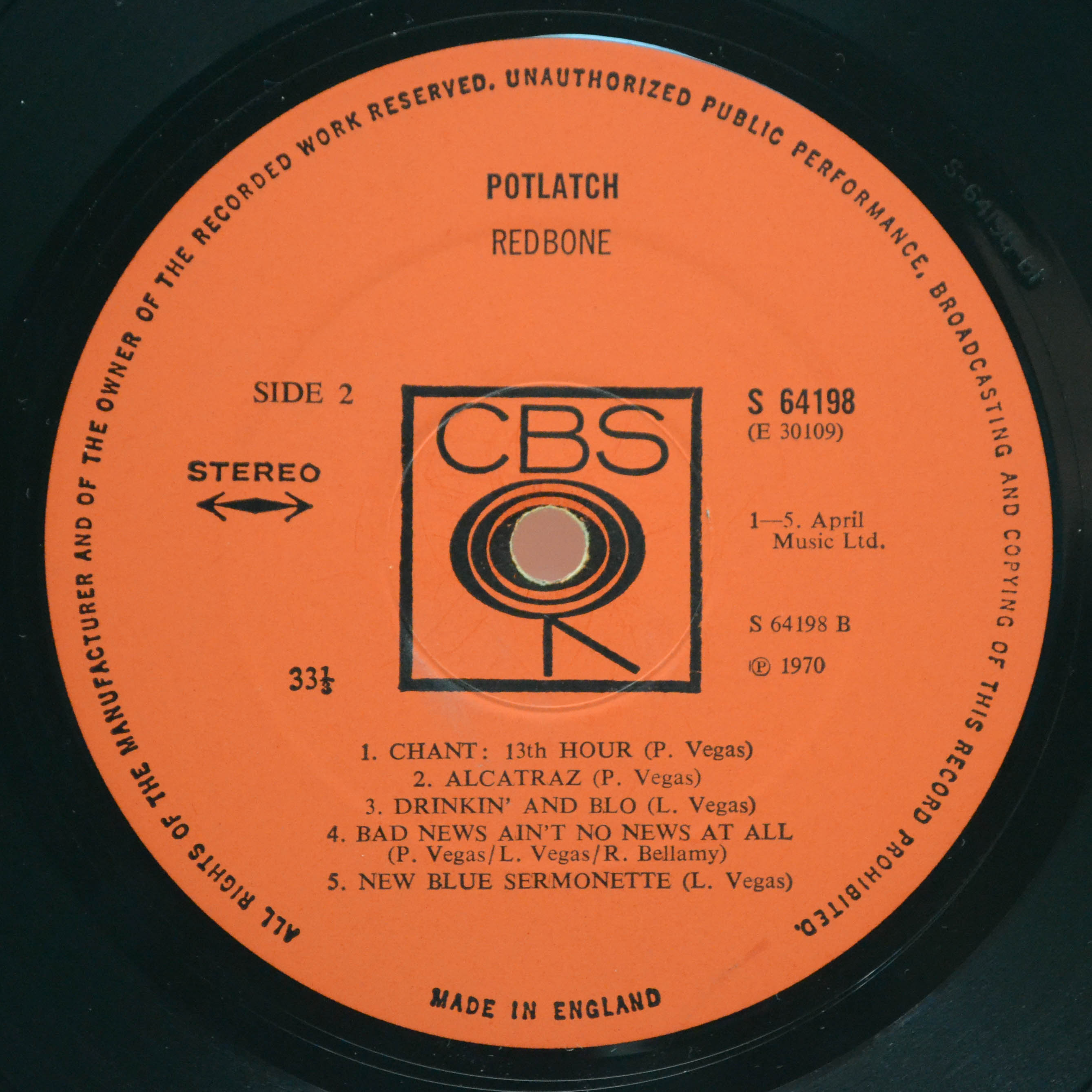 Redbone — Potlatch (UK), 1970