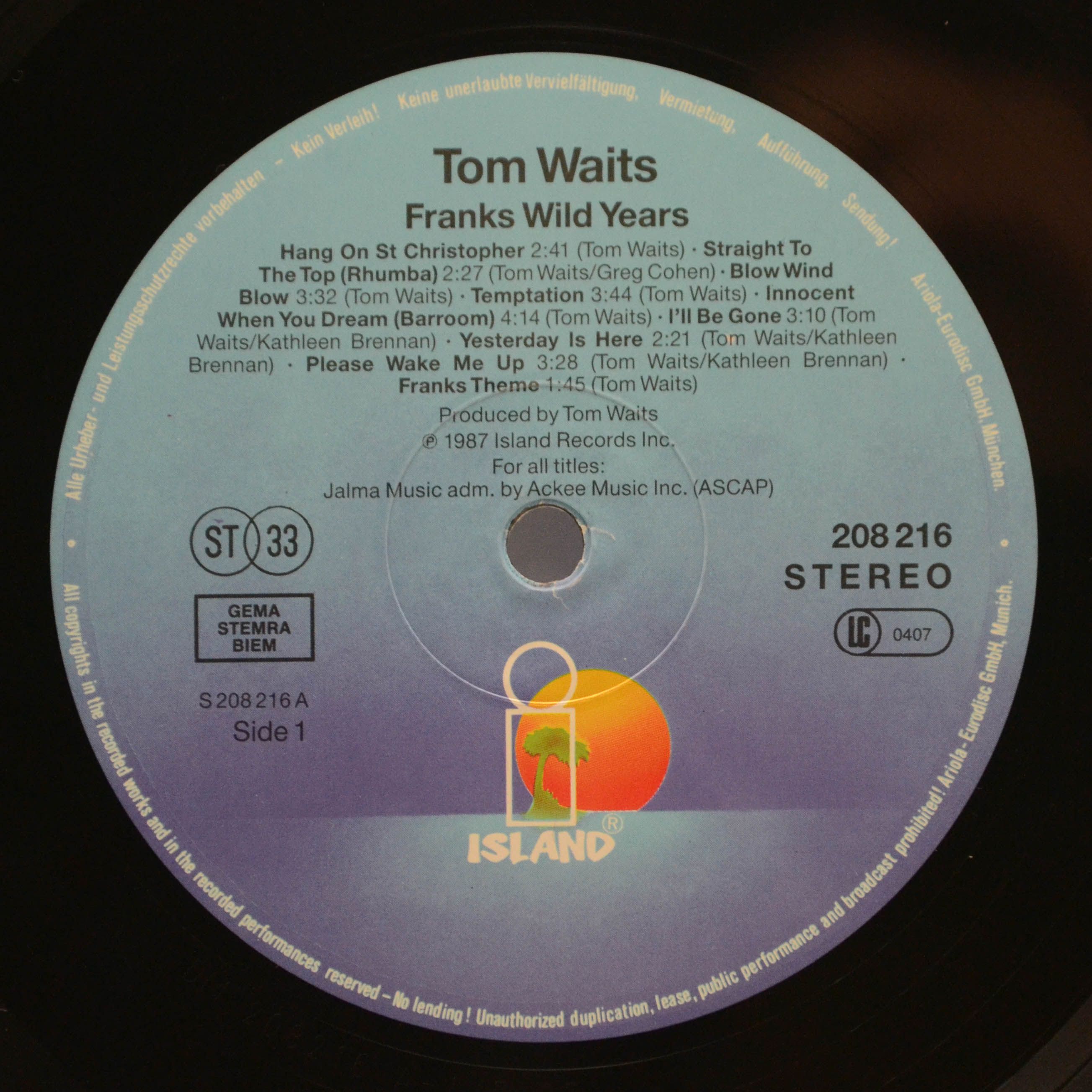 Tom Waits — Franks Wild Years, 1987