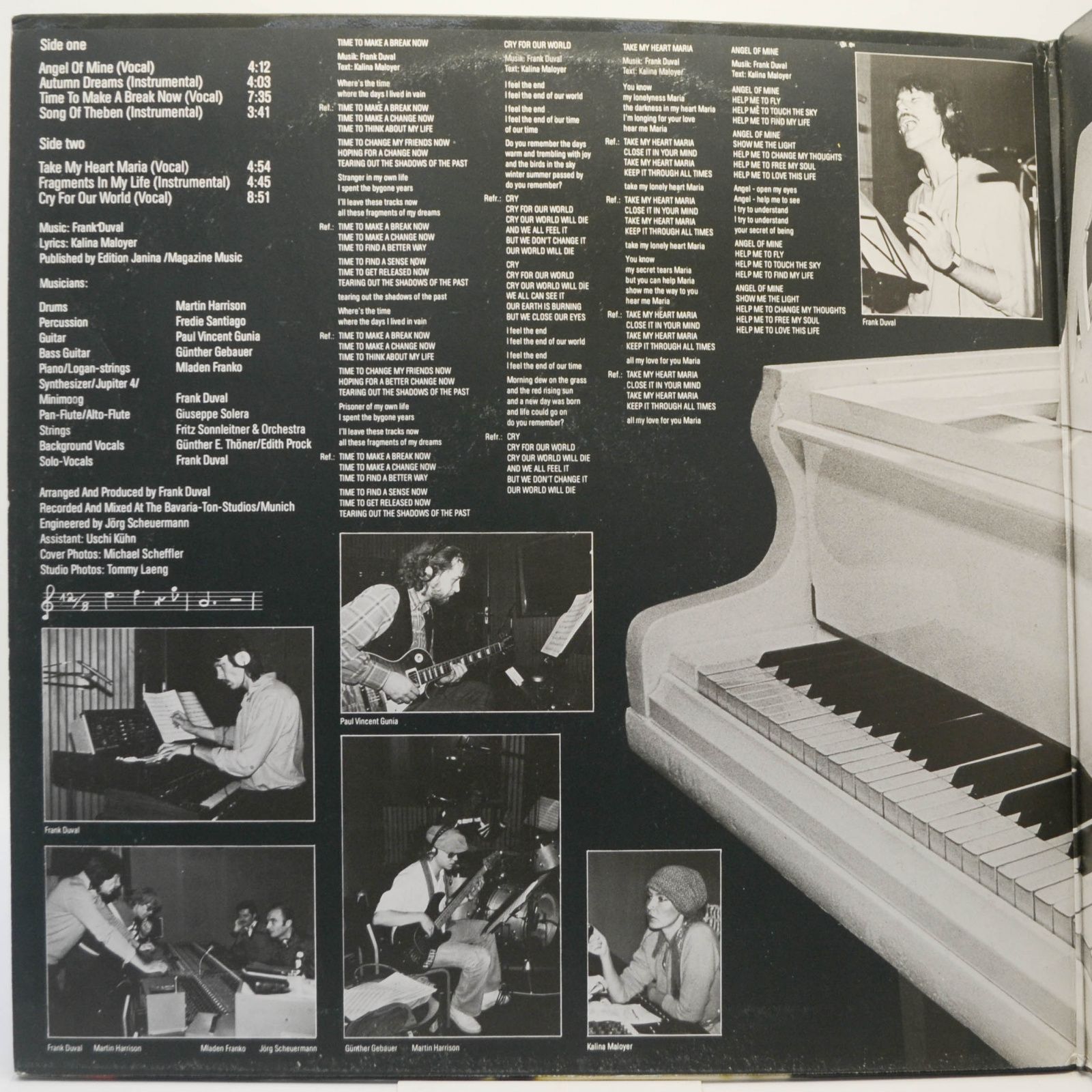 Frank Duval & Orchestra — Angel Of Mine, 1981