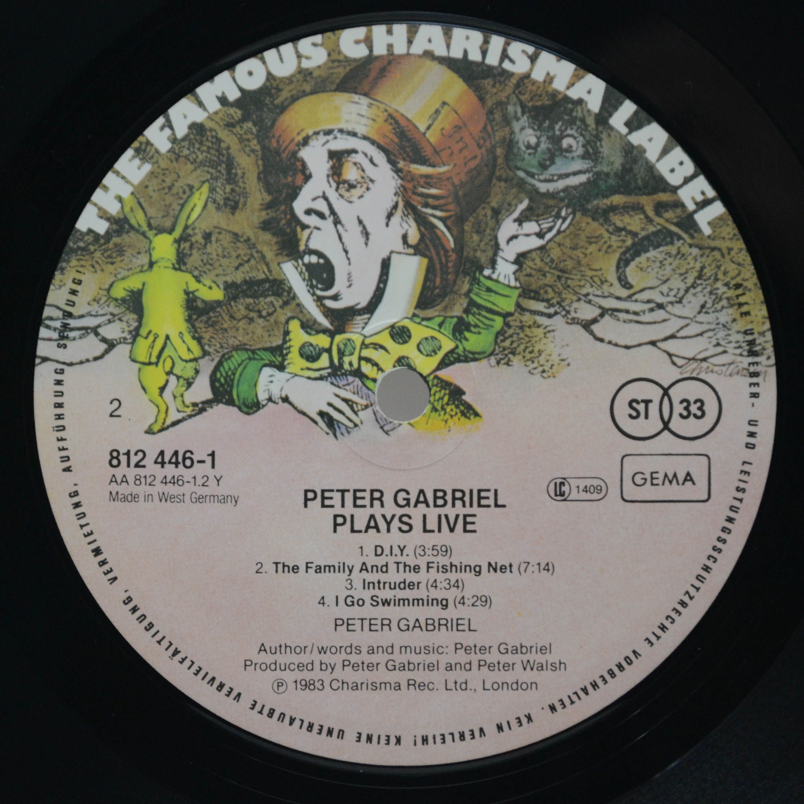 Peter Gabriel — Plays Live (2LP), 1983