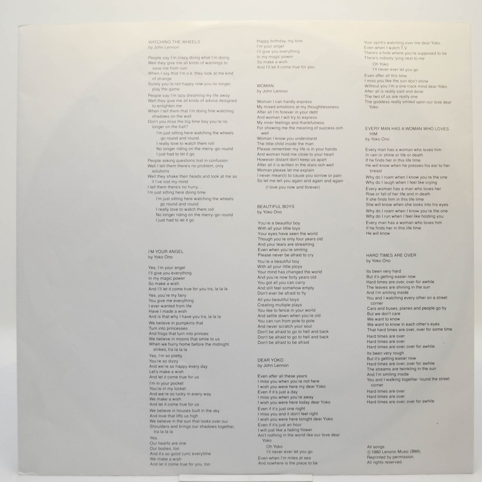 John Lennon & Yoko Ono — Double Fantasy, 1980