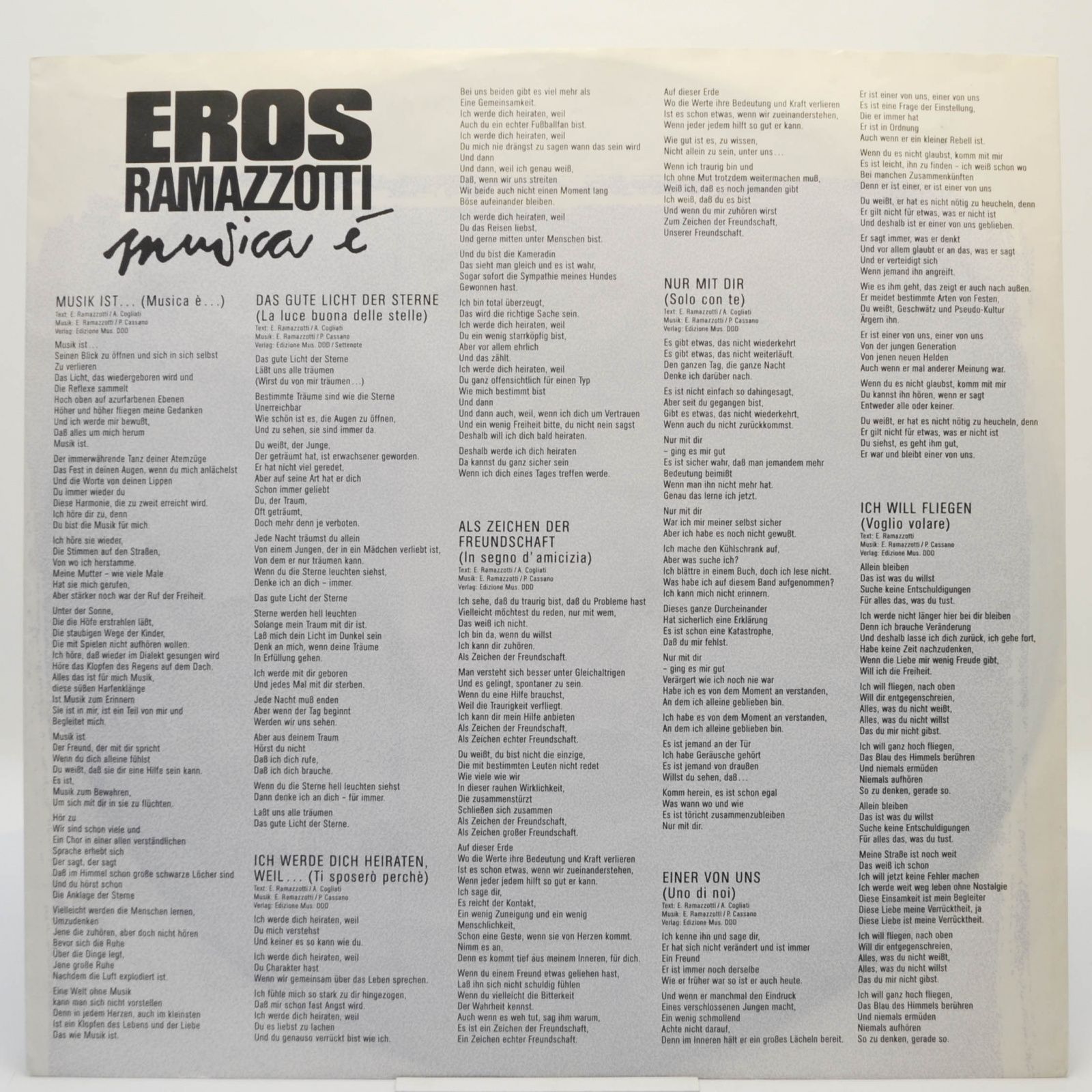 Eros Ramazzotti — Musica È, 1988