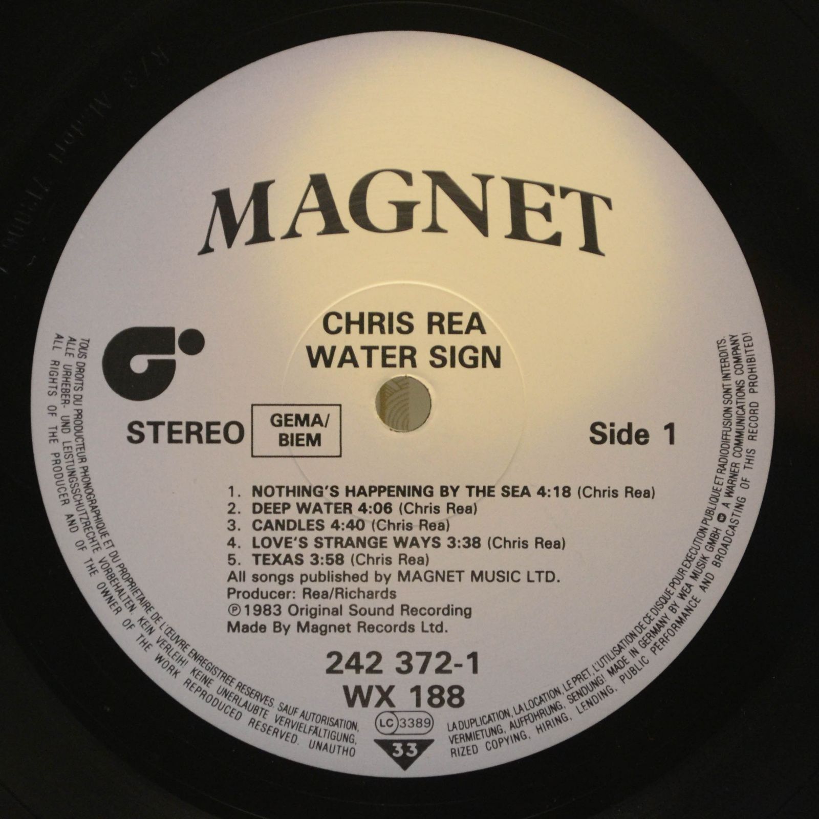Chris Rea — Water Sign, 1983