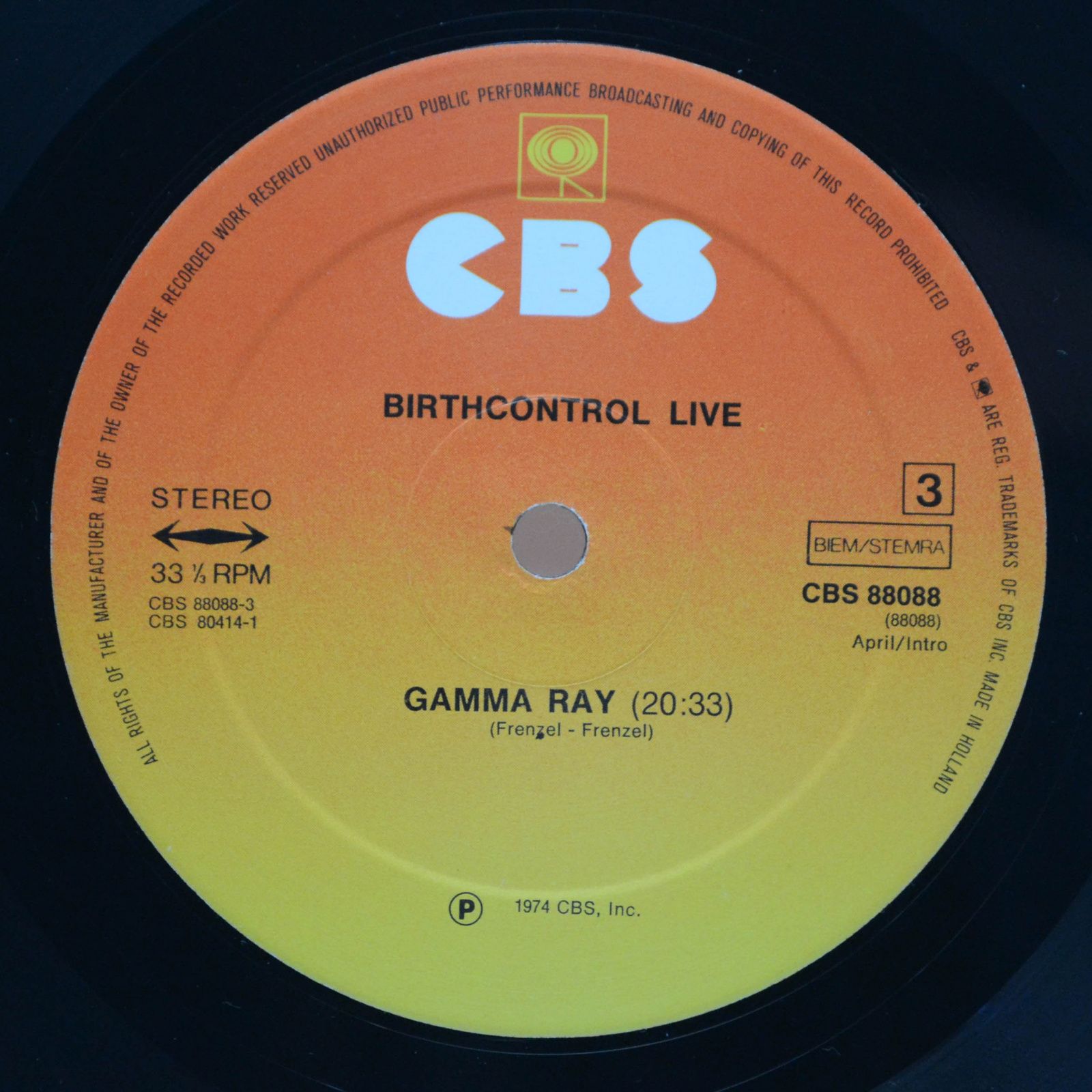 Birth Control — Live (2LP), 1974