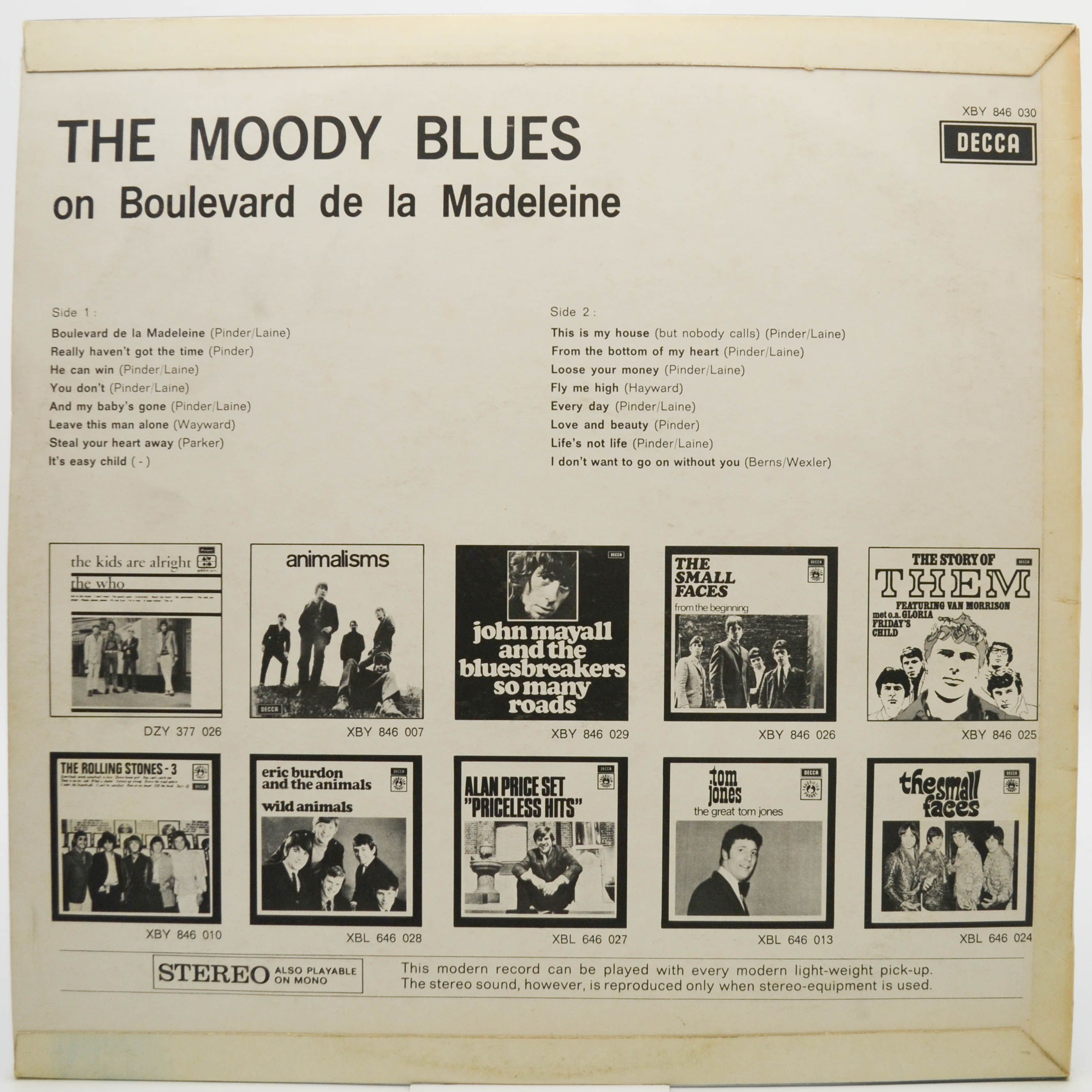 Moody Blues — On Boulevard De La Madeleine, 1968