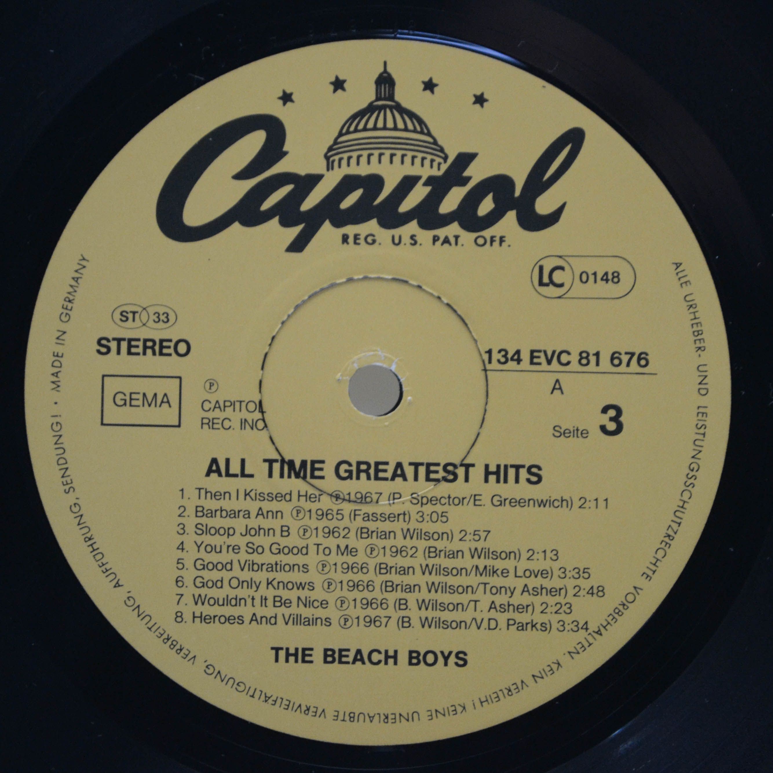 Beach Boys — All Time Greatest Hits (2LP), 1974