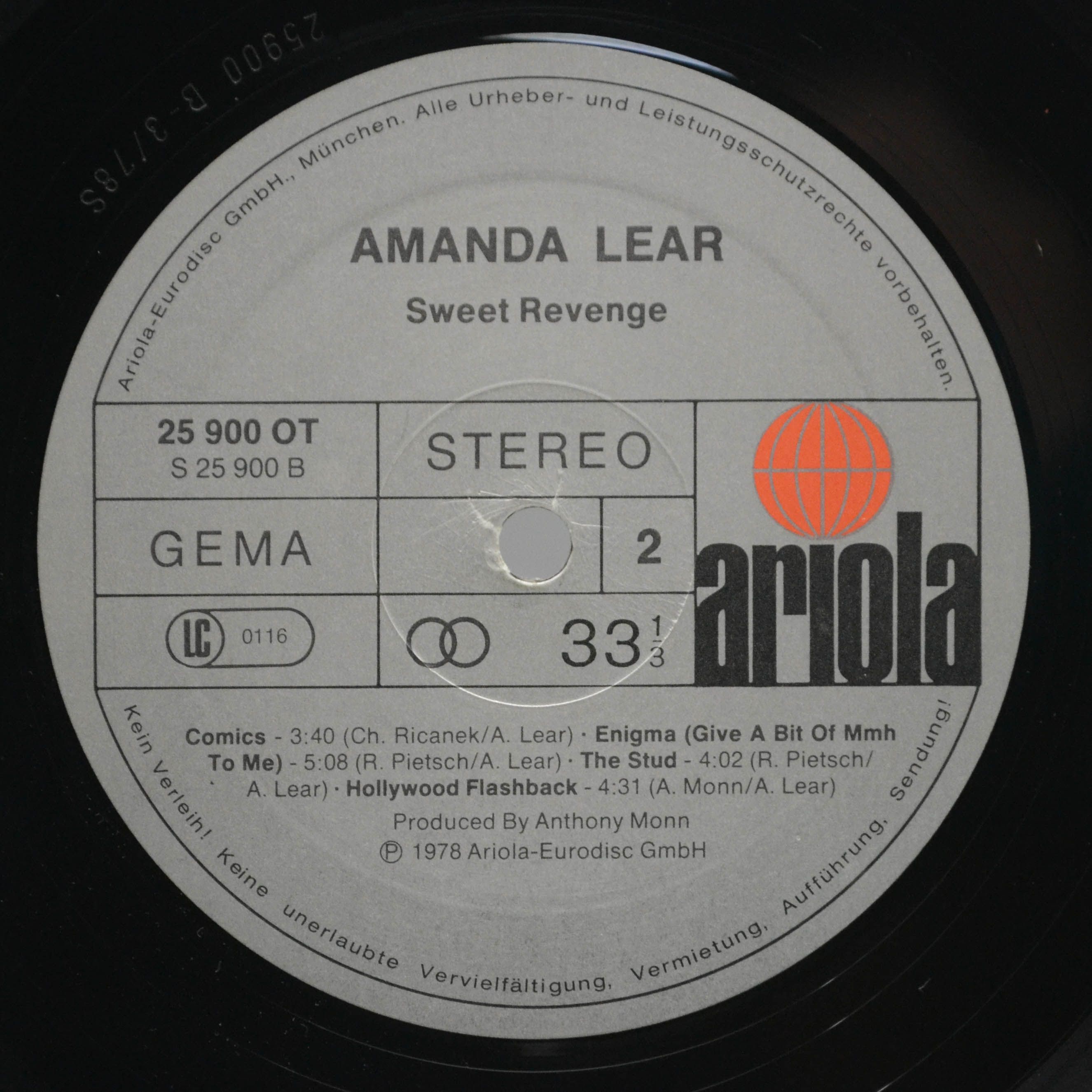 Amanda Lear — Sweet Revenge (poster), 1978