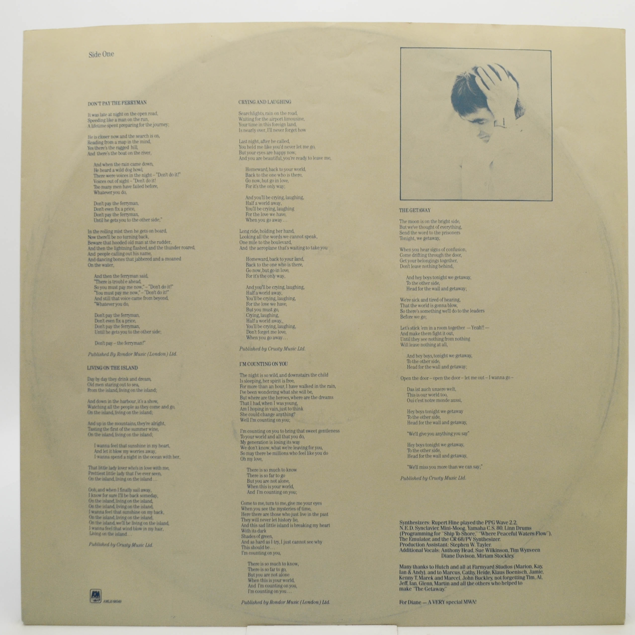 Chris de Burgh — The Getaway, 1982