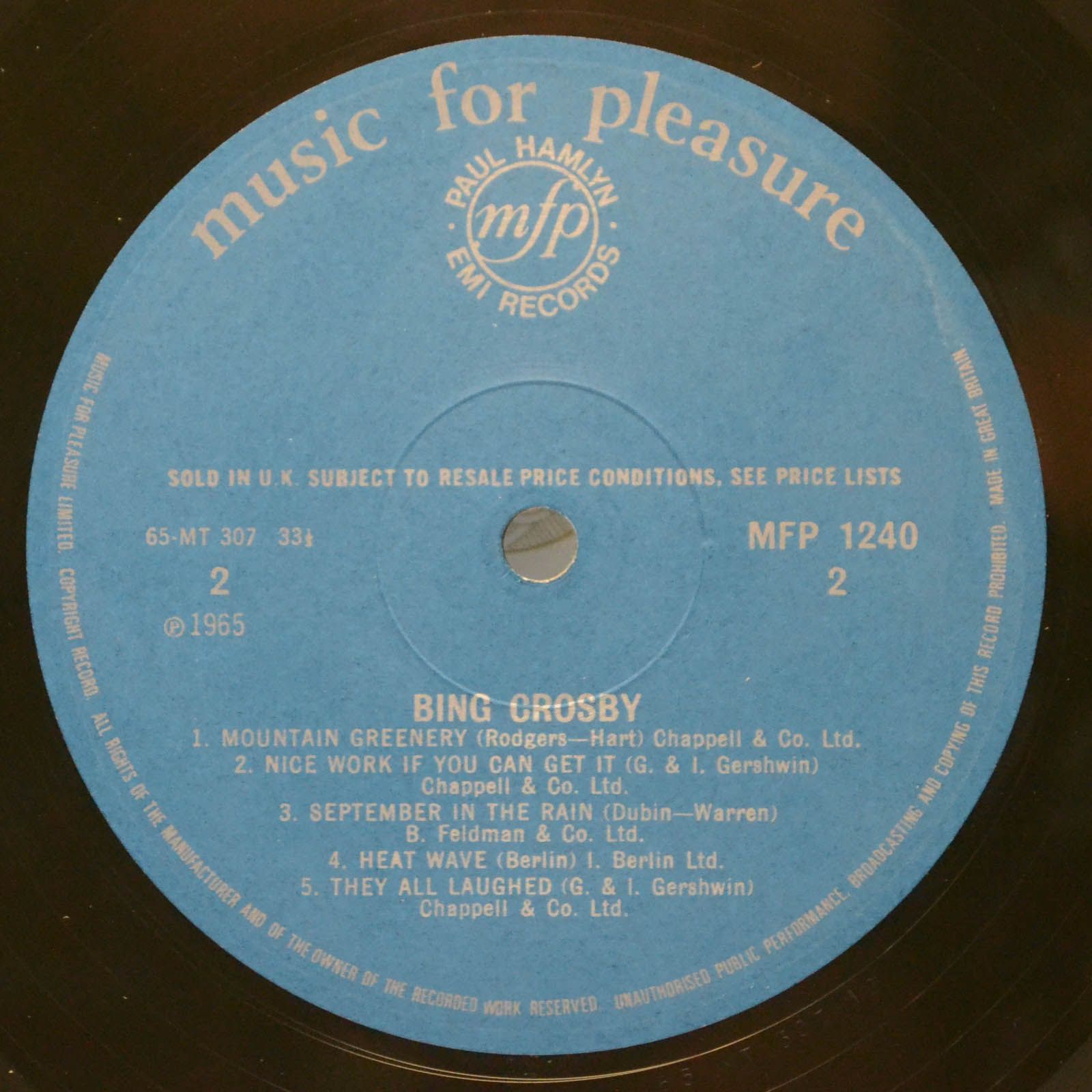 Bing Crosby — Bing Crosby (UK)
