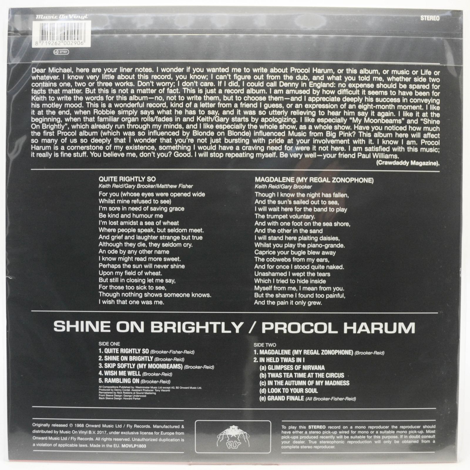 Procol Harum — Shine On Brightly, 1968