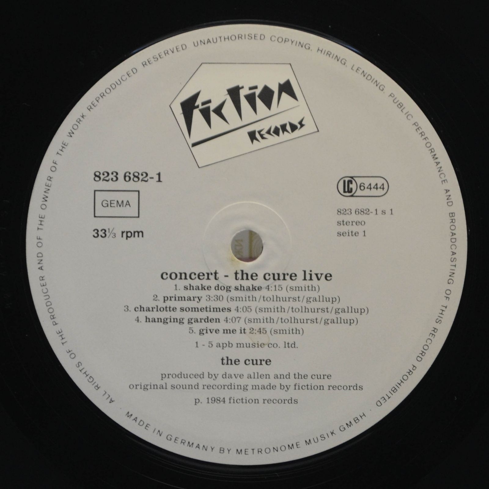 Cure — Concert - The Cure Live, 1984