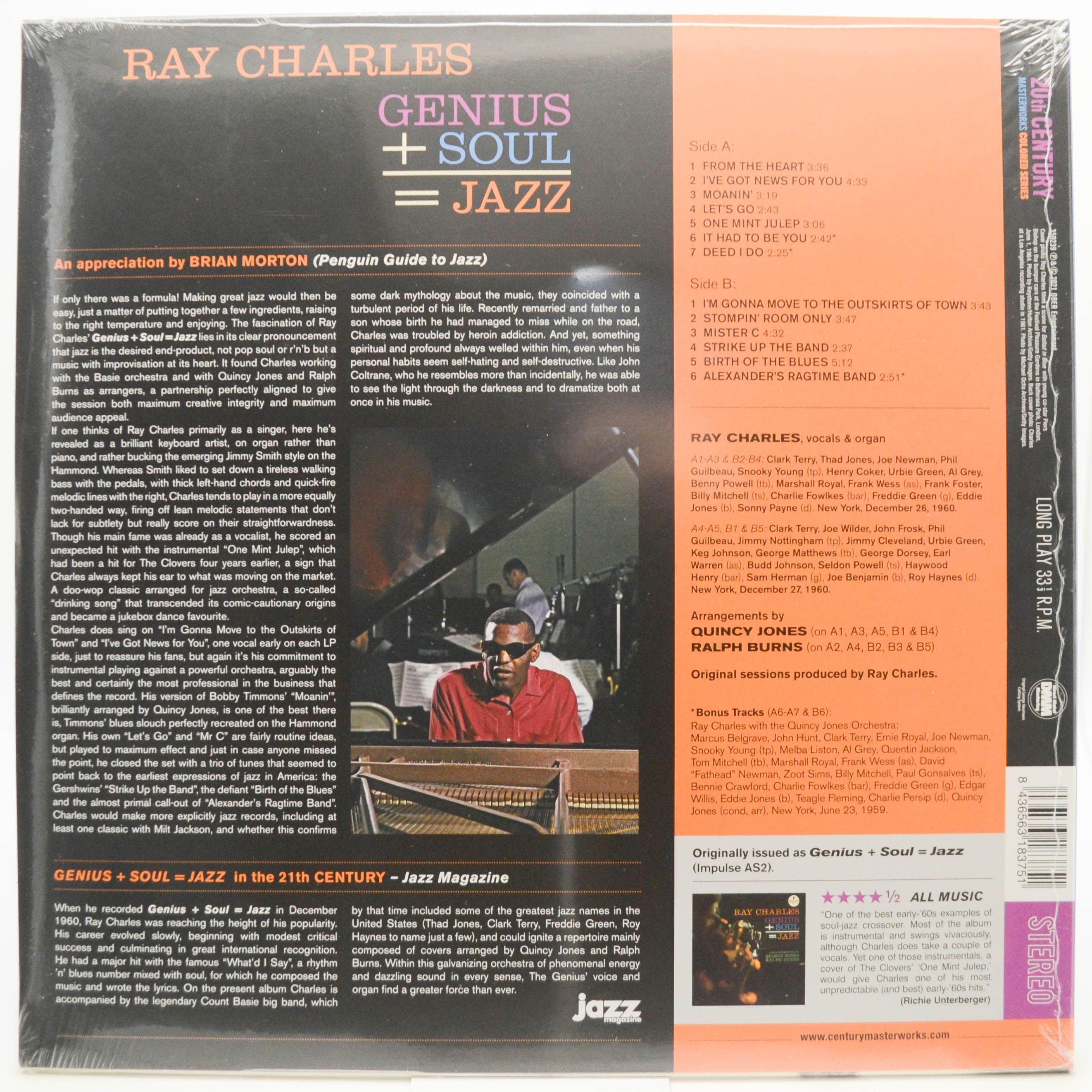 Ray Charles — Genius + Soul = Jazz, 2016