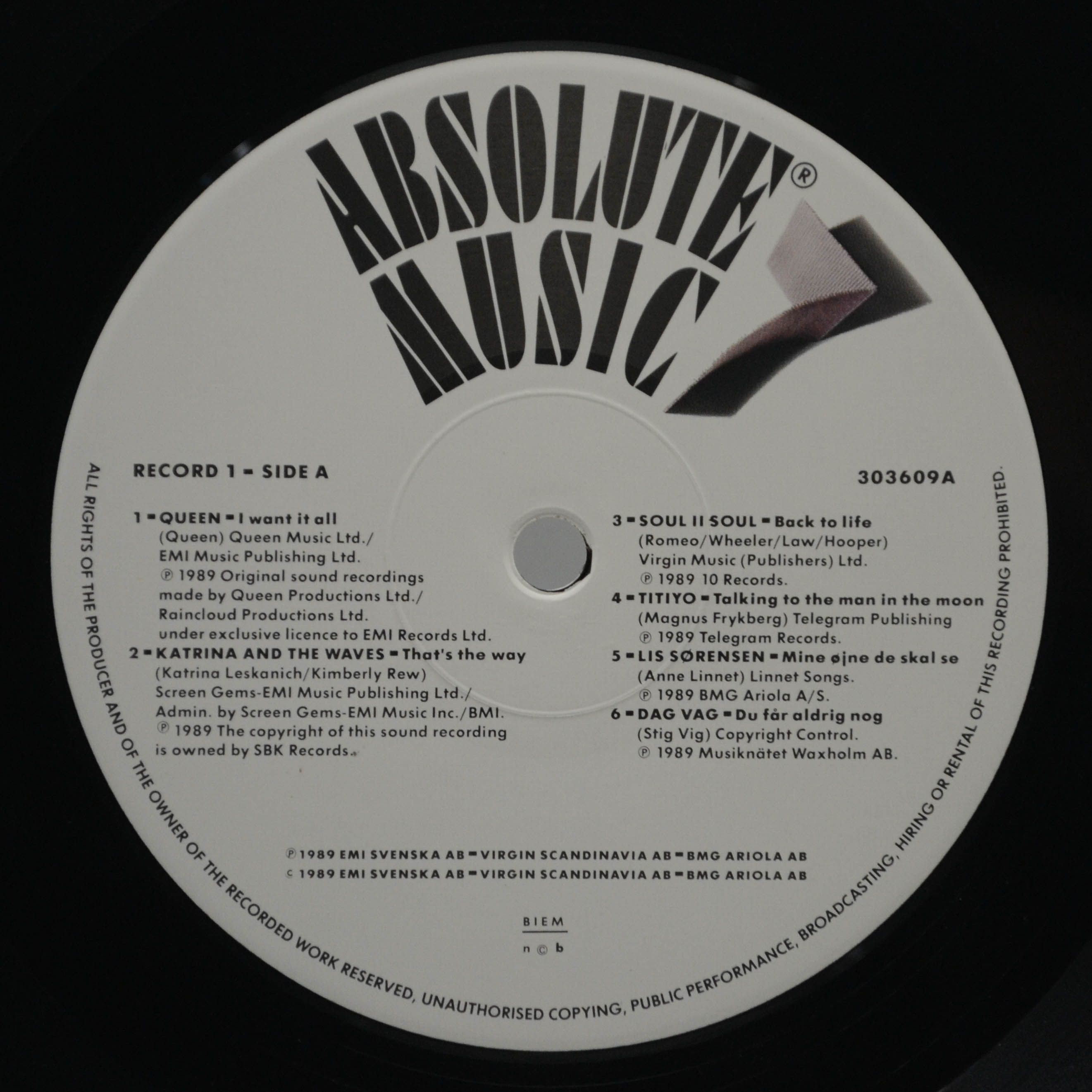 Various — Absolute Music 7 (2LP), 1989
