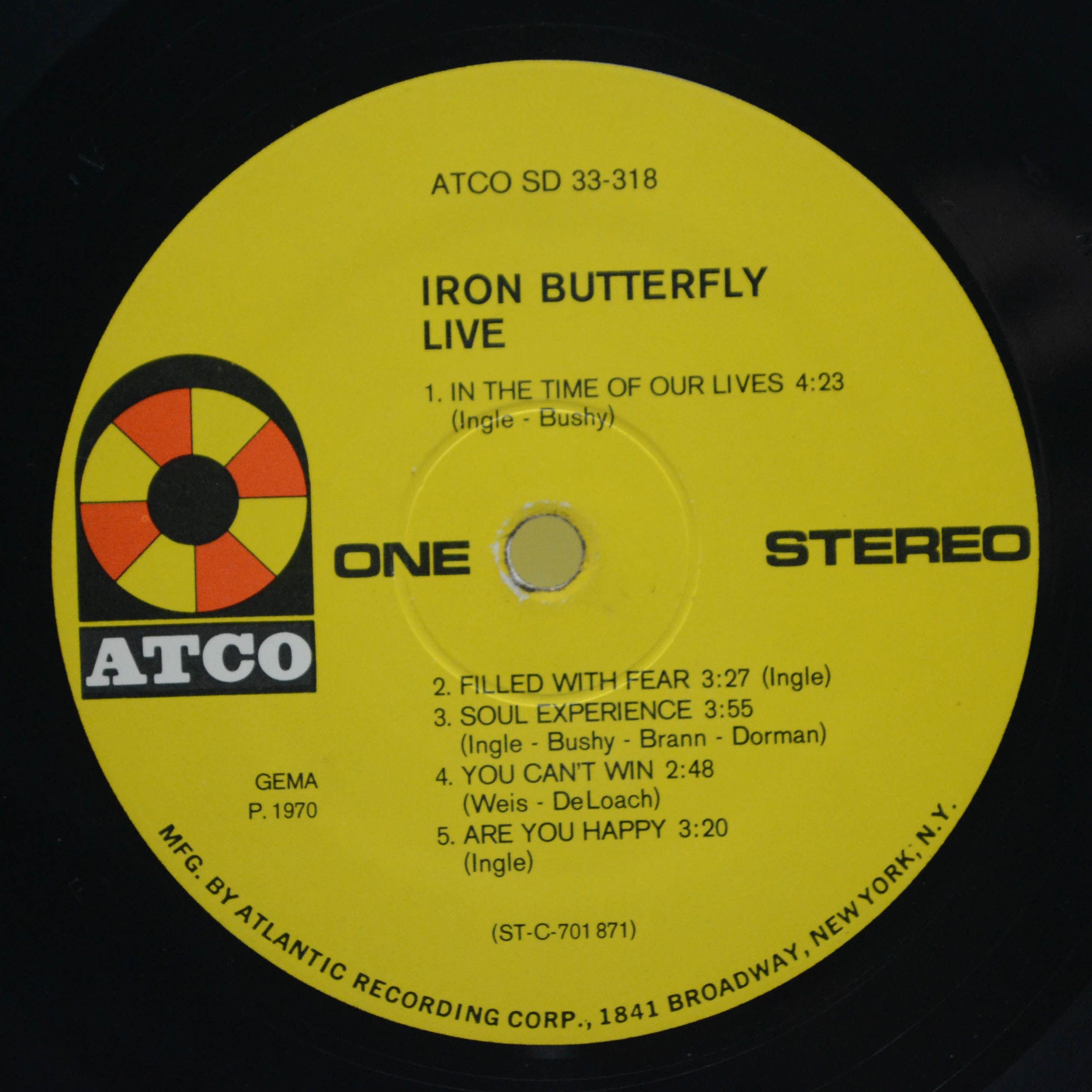 Iron Butterfly — Live, 1970