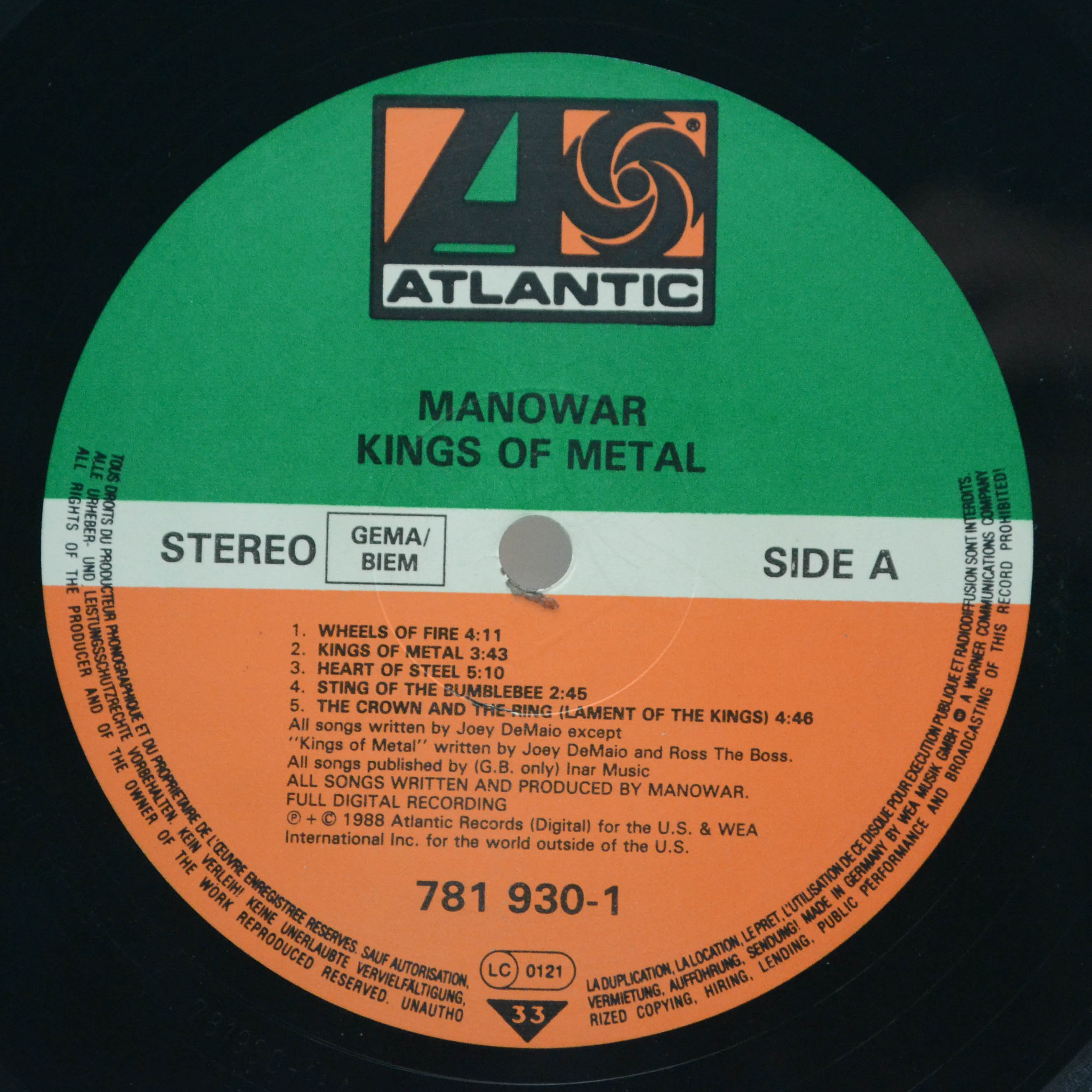 Manowar — Kings Of Metal, 1988