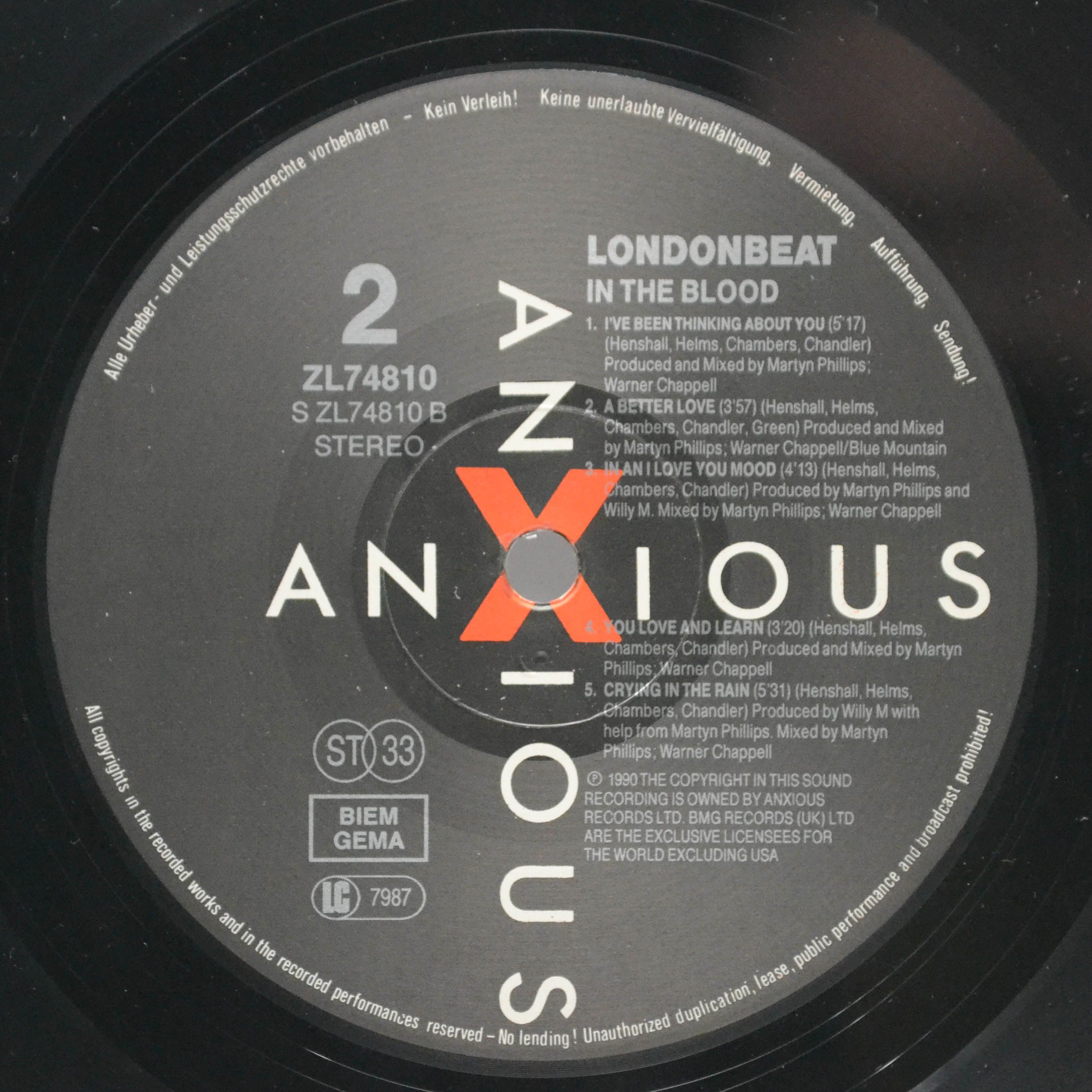 Londonbeat — In The Blood, 1990