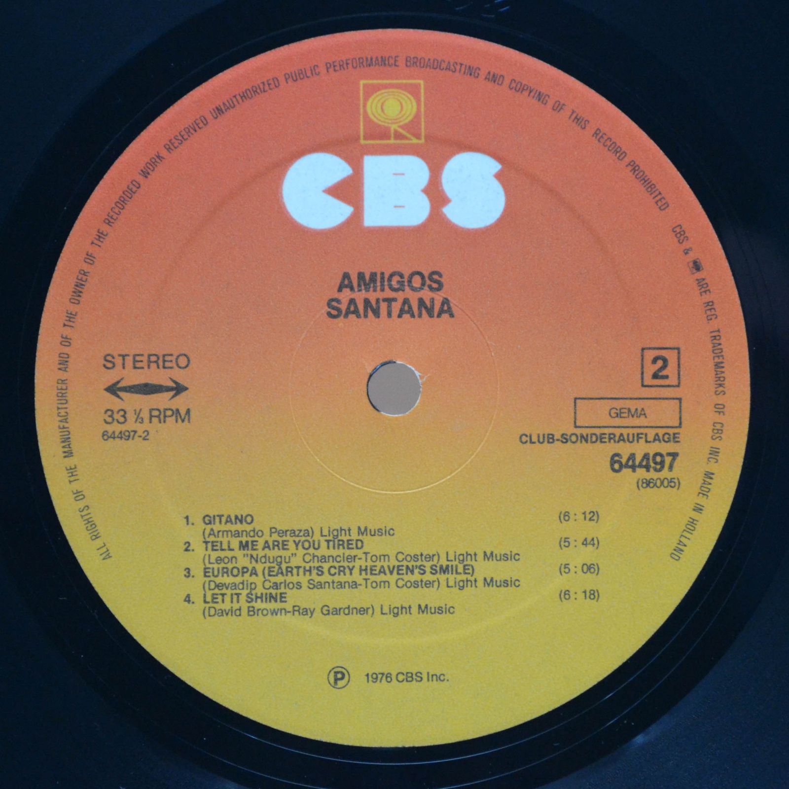 Santana — Amigos, 1976