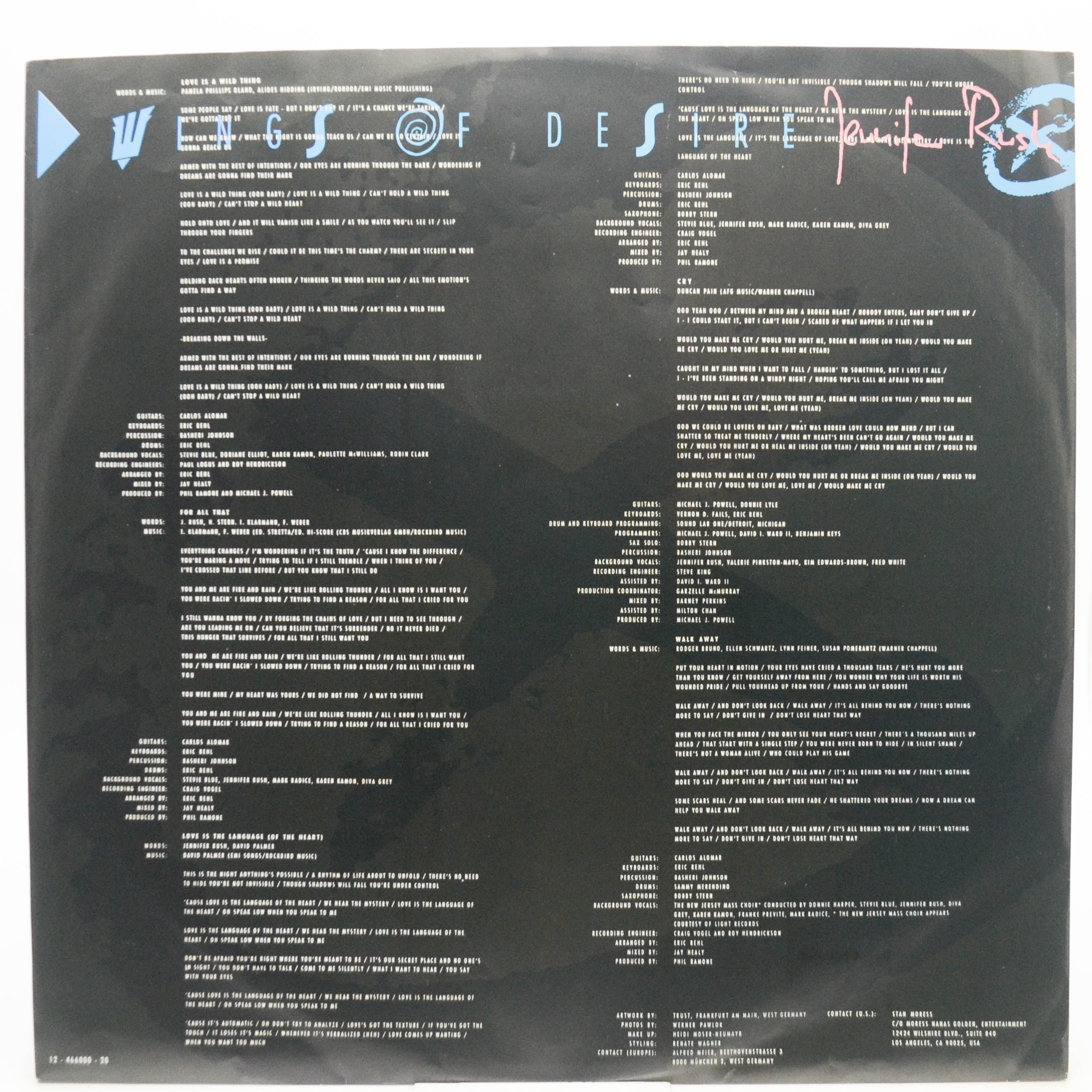 Jennifer Rush — Wings Of Desire, 1989