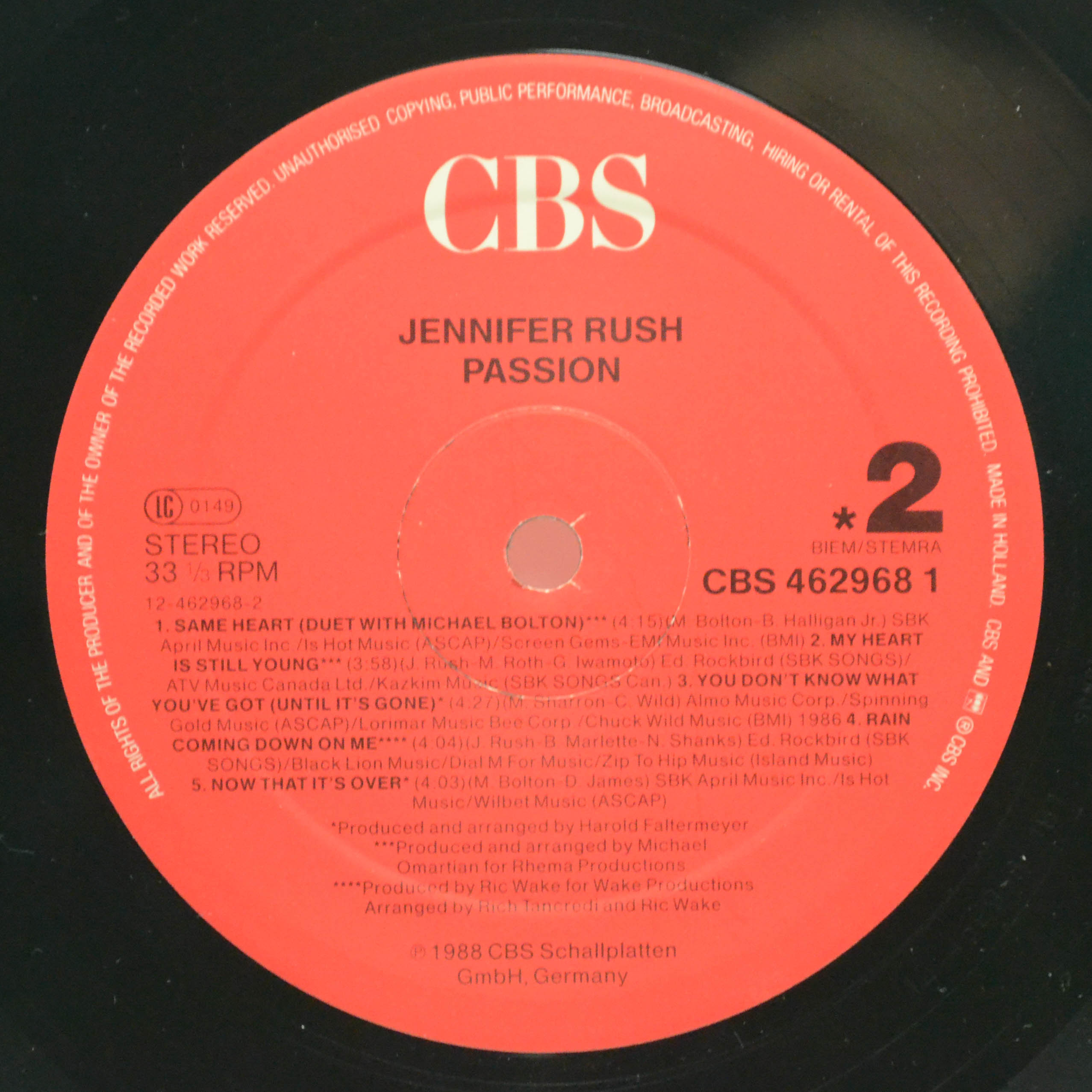 Jennifer Rush — Passion, 1988