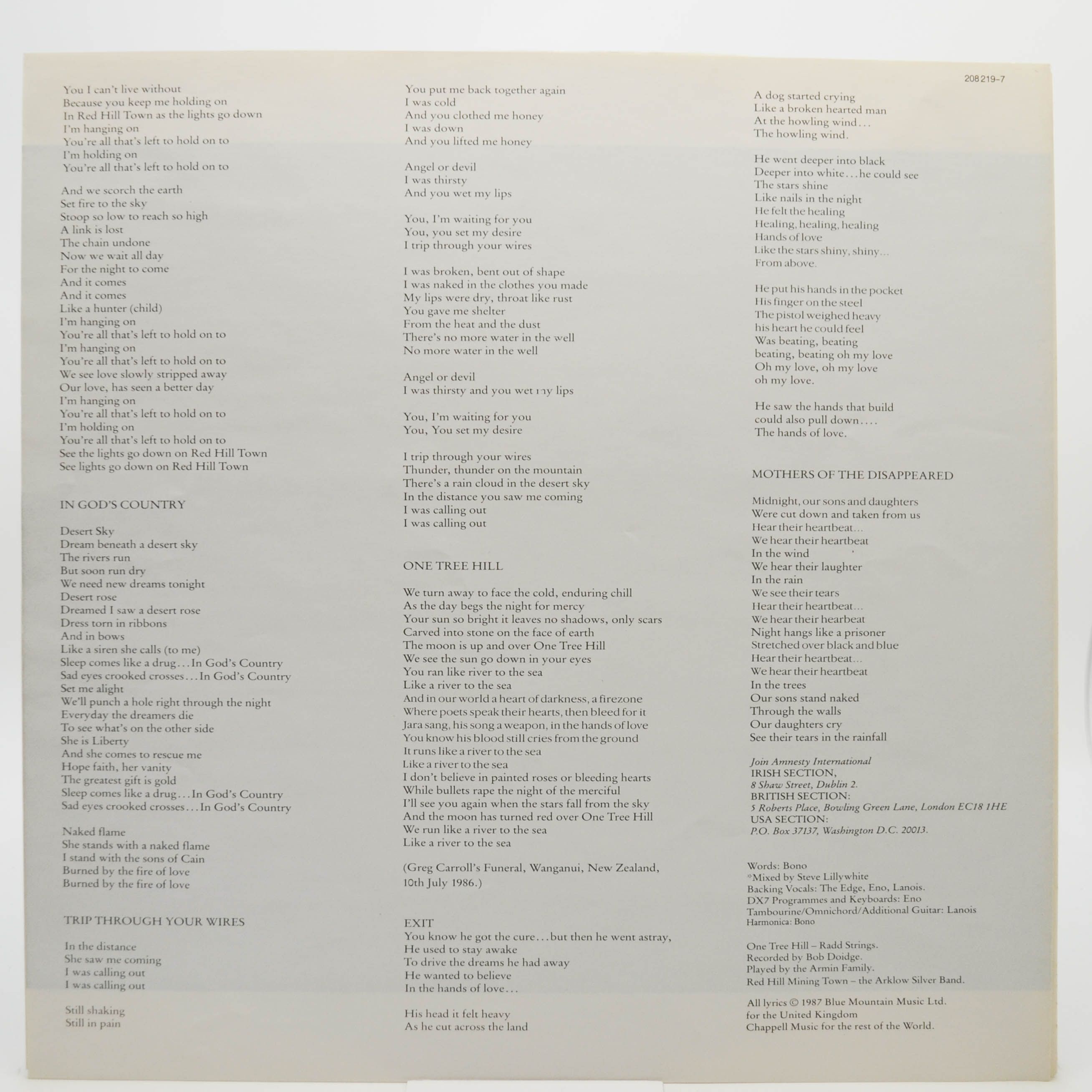 U2 — The Joshua Tree, 1987